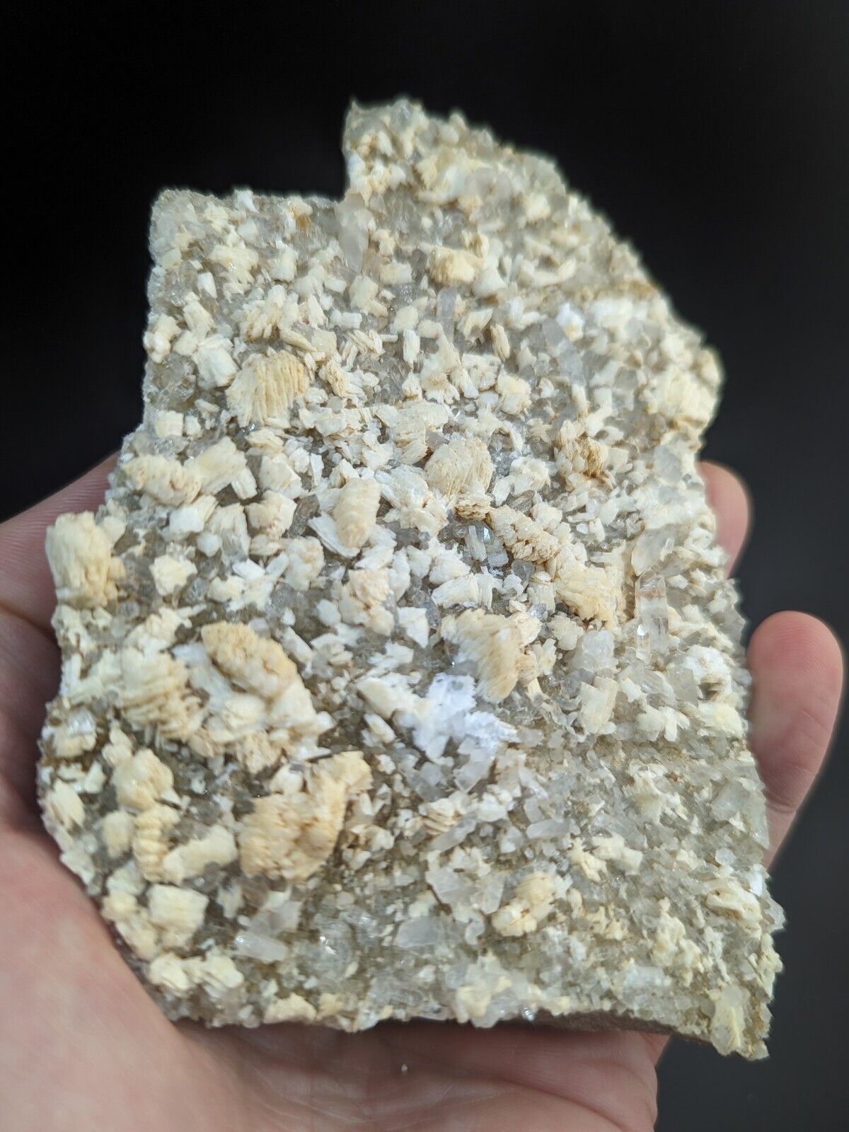 Adularia on Quartz Crystal Cluster Montgomery County Arkansas Unique! - Collectibles:Rocks Fossils & Minerals:Crystals