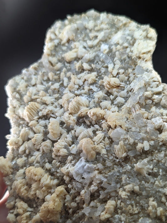 Adularia on Quartz Crystal Cluster Montgomery County Arkansas Unique! - Collectibles:Rocks Fossils & Minerals:Crystals