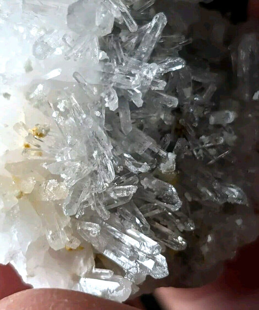 Amazing Jeffrey Quarry Quartz Crystal + Cookeite Ultra Rare Arkansas Old Stock - Collectibles:Rocks Fossils &