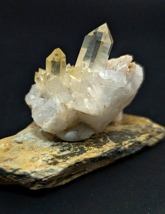 Arkansas Golden Quartz Crystal Cluster - OOAK Natural mineral specimen AR USA - Collectibles:Rocks Fossils &