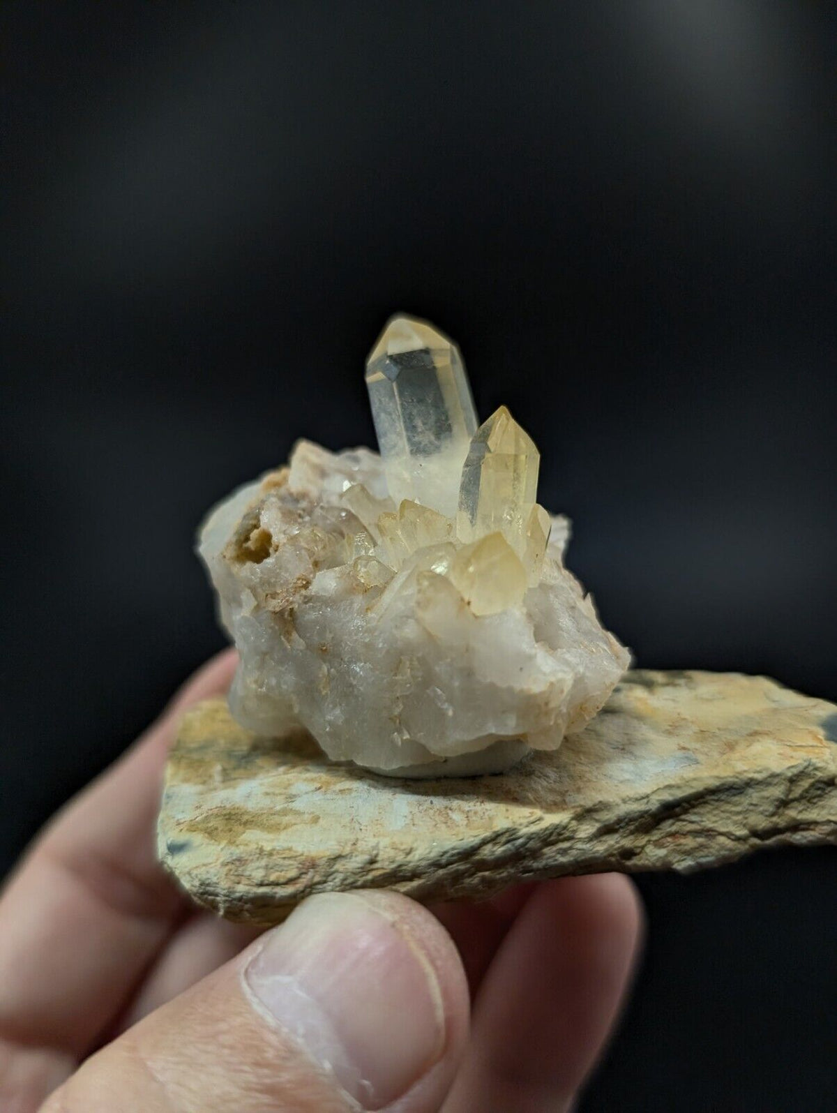 Arkansas Golden Quartz Crystal Cluster - OOAK Natural mineral specimen AR USA - Collectibles:Rocks Fossils &