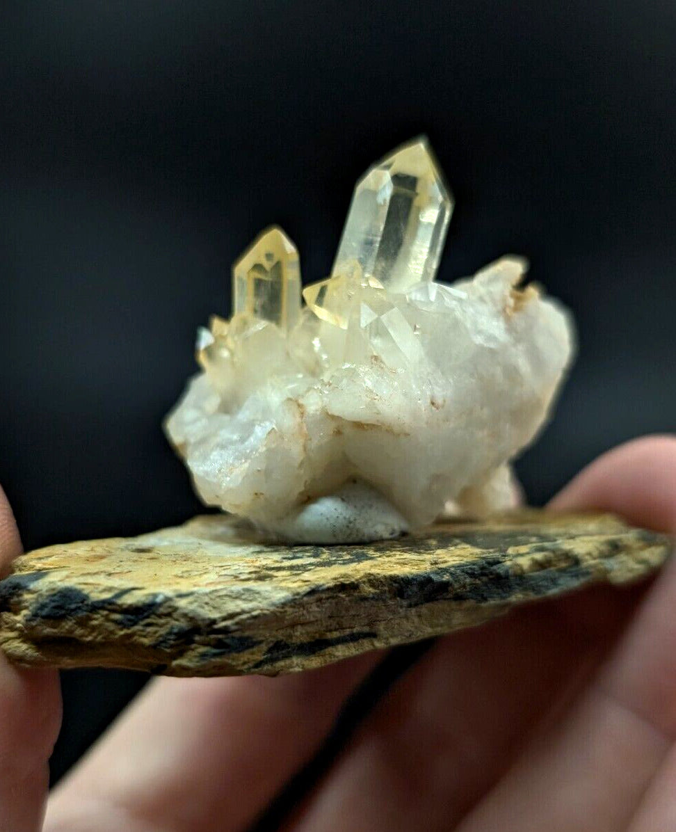 Arkansas Golden Quartz Crystal Cluster - OOAK Natural mineral specimen AR USA - Collectibles:Rocks Fossils &