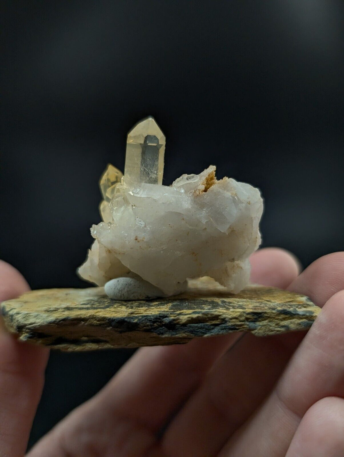 Arkansas Golden Quartz Crystal Cluster - OOAK Natural mineral specimen AR USA - Collectibles:Rocks Fossils &
