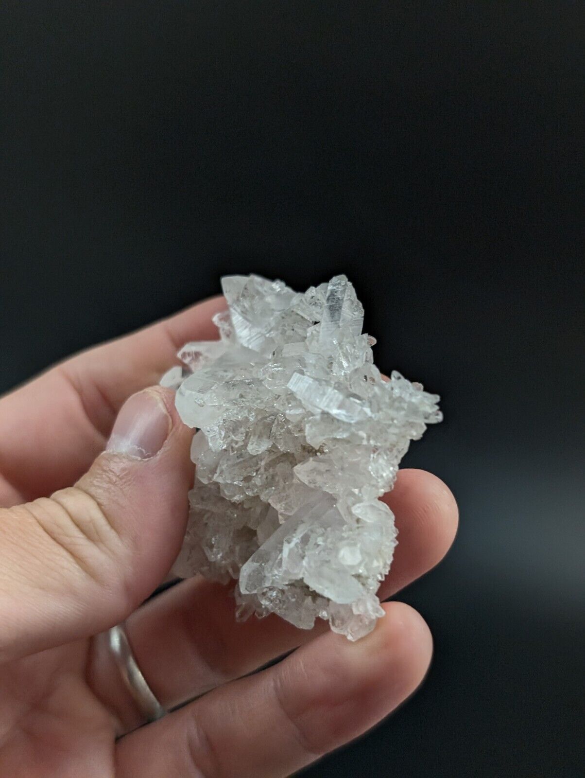 Arkansas Quartz Crystal Cluster - OOAK natural mineral specimen AR USA - Collectibles:Rocks Fossils & Minerals:Crystals