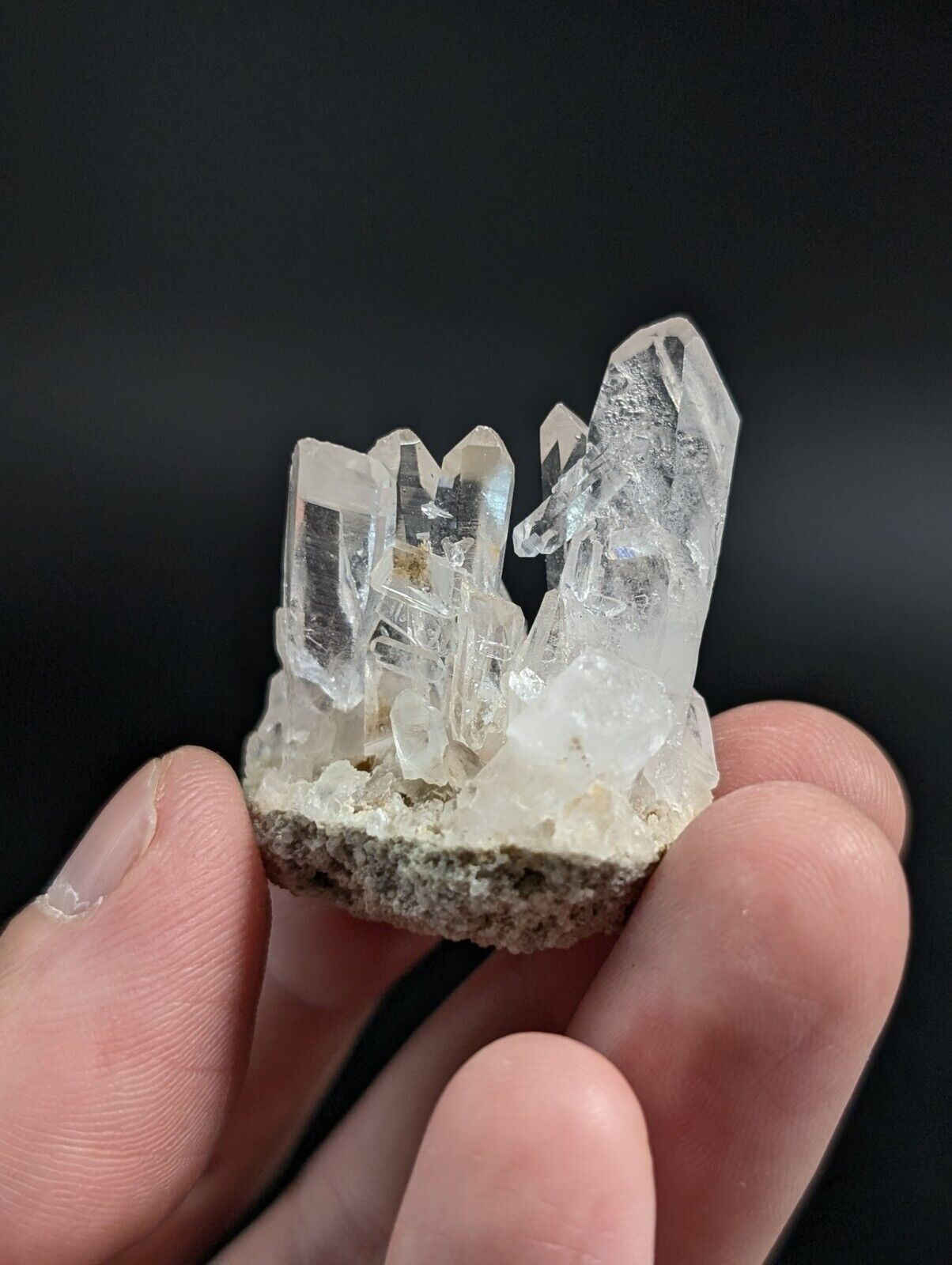 Arkansas Quartz Crystal Cluster - OOAK natural mineral specimen AR USA - Collectibles:Rocks Fossils & Minerals:Crystals