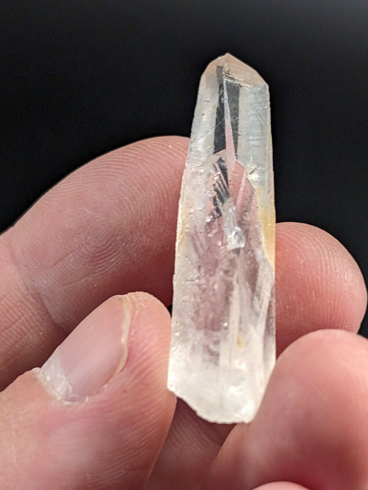 Arkansas Quartz Crystal Point - OOAK natural mineral specimen AR USA Unique Growth Interferences! - Collectibles:Rocks