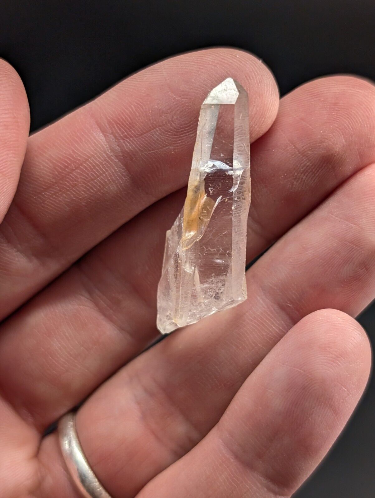 Arkansas Quartz Crystal Point - OOAK natural mineral specimen AR USA Unique Growth Interferences! - Collectibles:Rocks
