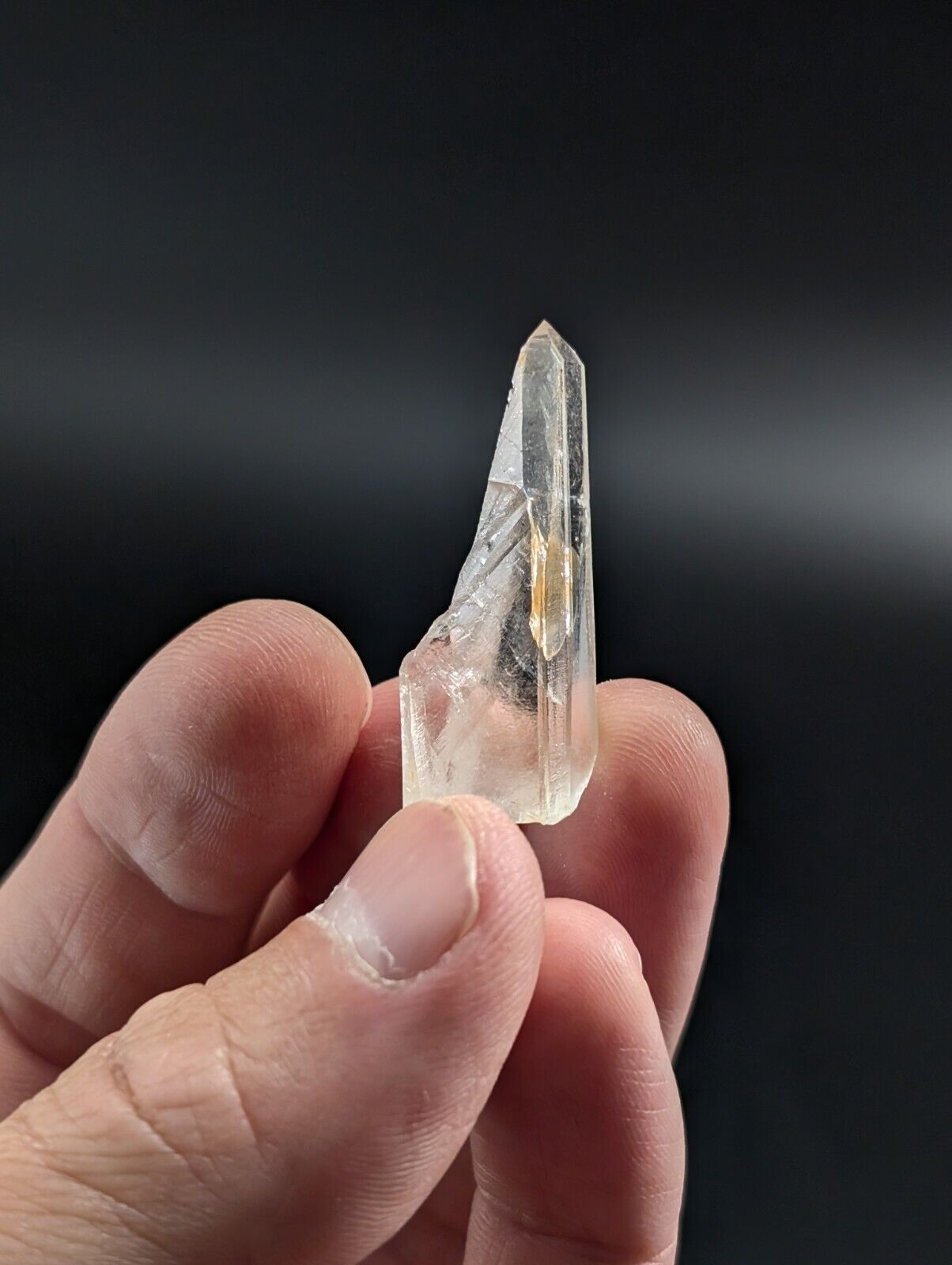 Arkansas Quartz Crystal Point - OOAK natural mineral specimen AR USA Unique Growth Interferences! - Collectibles:Rocks