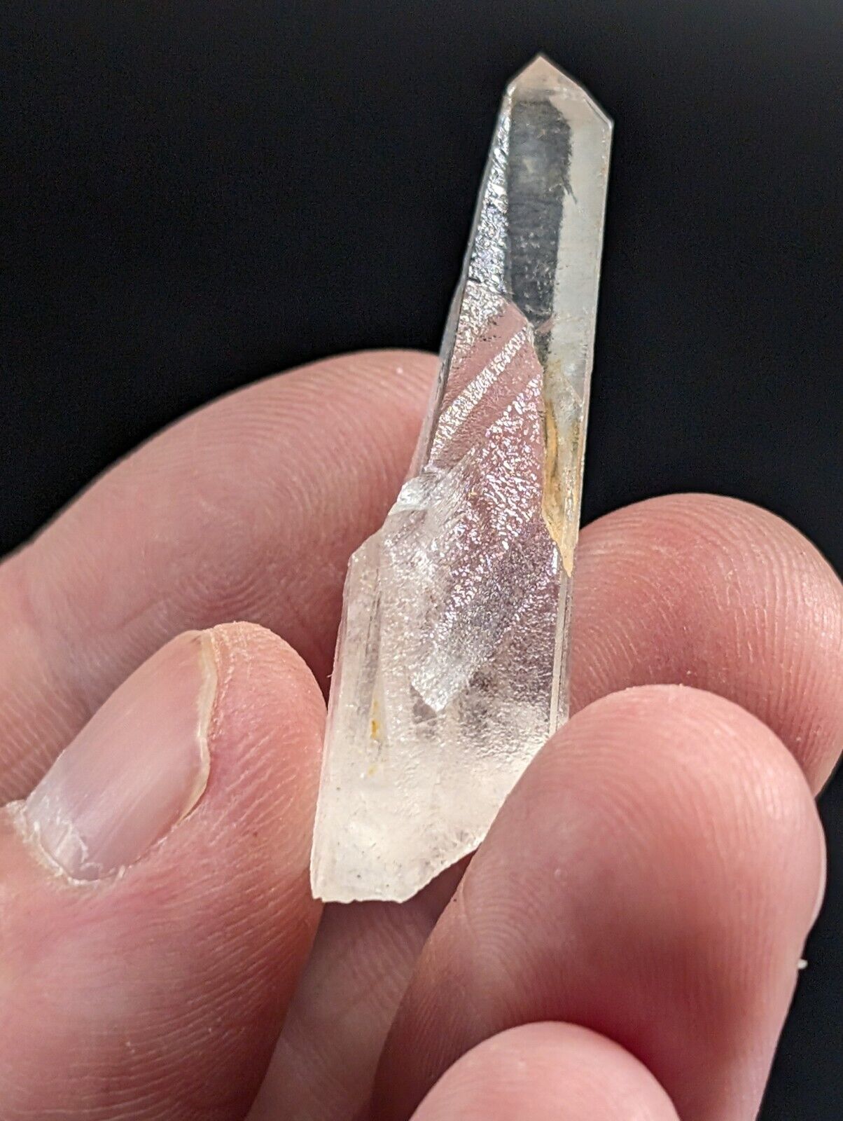 Arkansas Quartz Crystal Point - OOAK natural mineral specimen AR USA Unique Growth Interferences! - Collectibles:Rocks