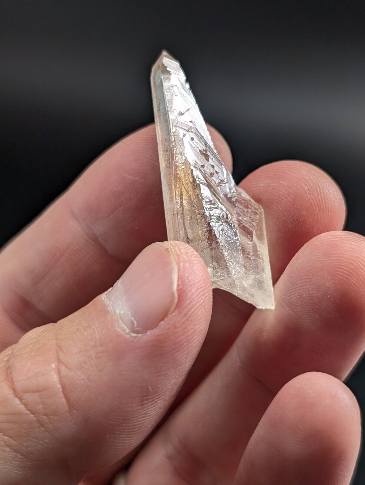 Arkansas Quartz Crystal Point - OOAK natural mineral specimen AR USA Unique Growth Interferences! - Collectibles:Rocks