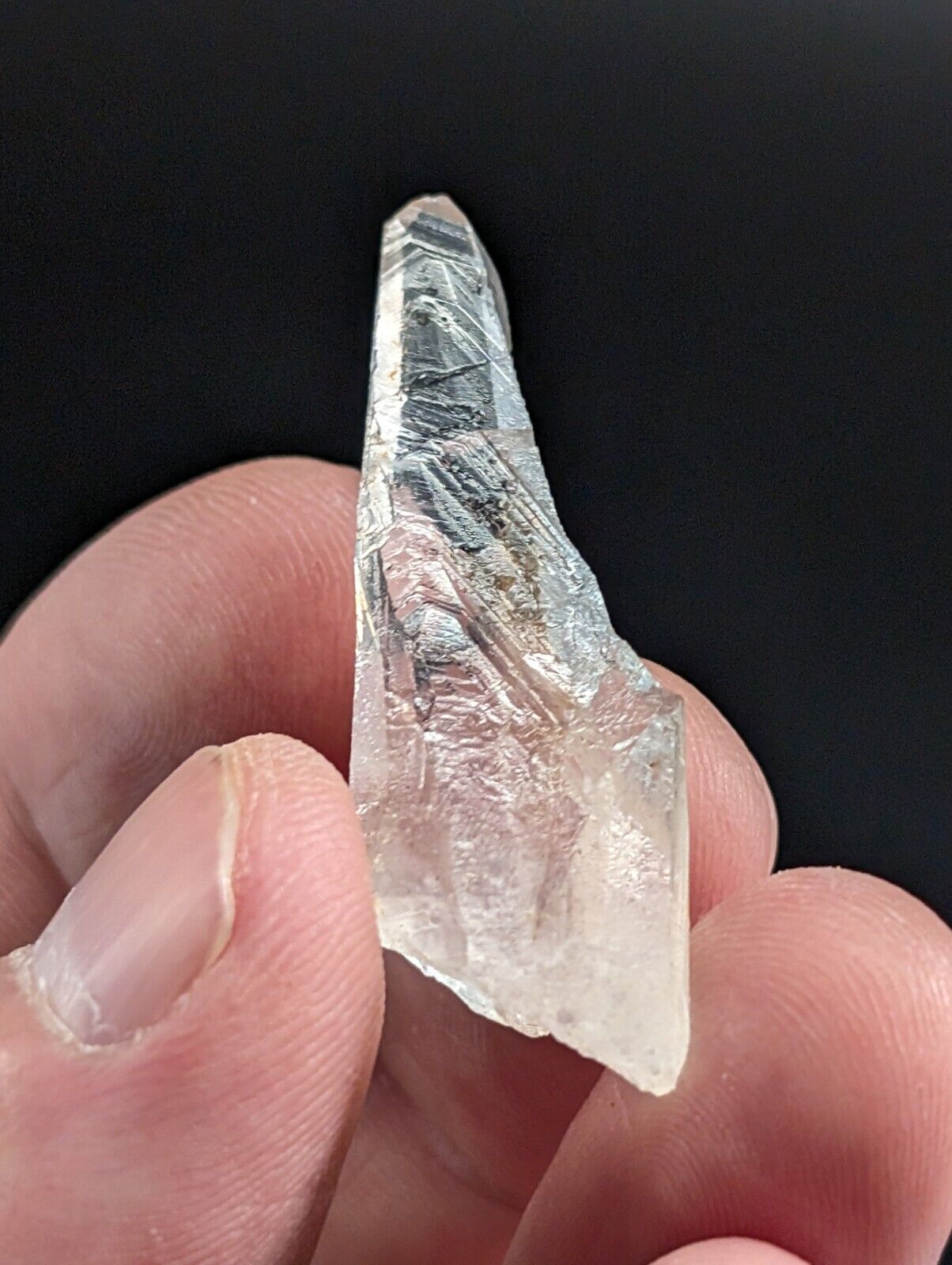 Arkansas Quartz Crystal Point - OOAK natural mineral specimen AR USA Unique Growth Interferences! - Collectibles:Rocks