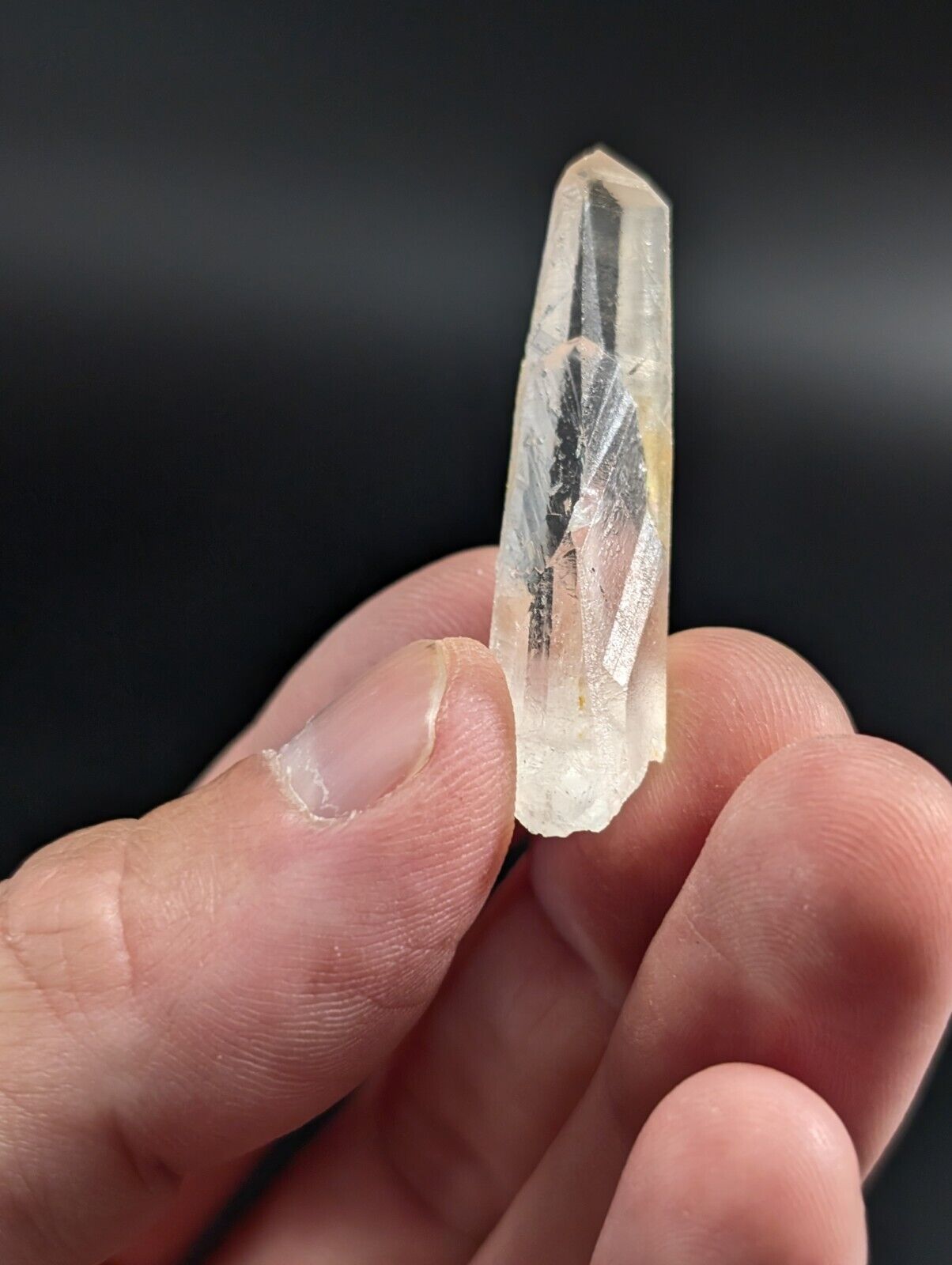 Arkansas Quartz Crystal Point - OOAK natural mineral specimen AR USA Unique Growth Interferences! - Collectibles:Rocks