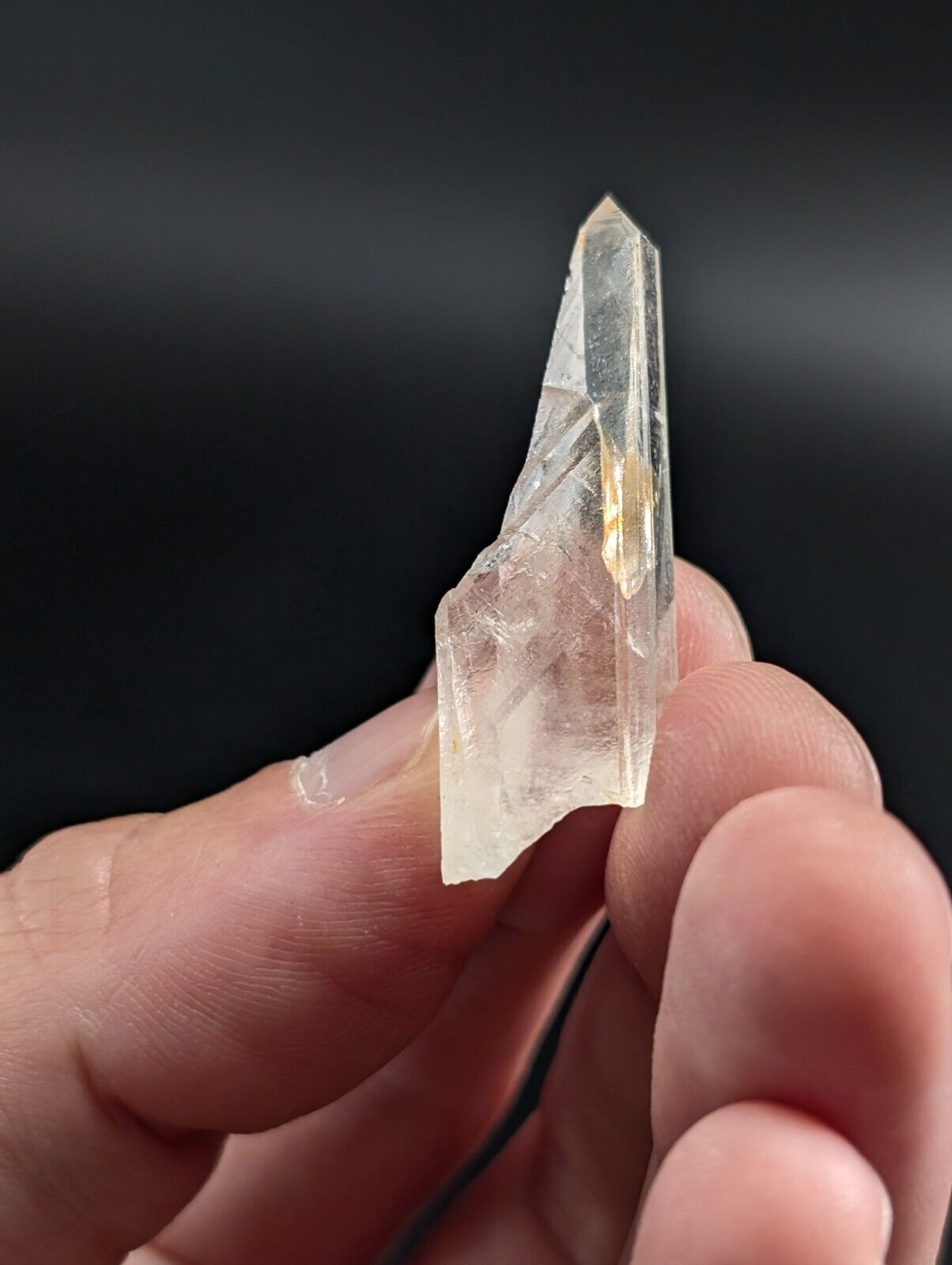 Arkansas Quartz Crystal Point - OOAK natural mineral specimen AR USA Unique Growth Interferences! - Collectibles:Rocks