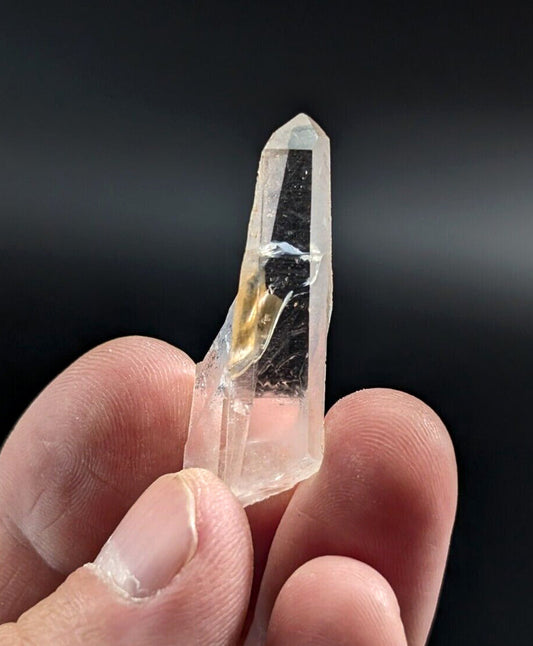 Arkansas Quartz Crystal Point - OOAK natural mineral specimen AR USA Unique Growth Interferences! - Collectibles:Rocks
