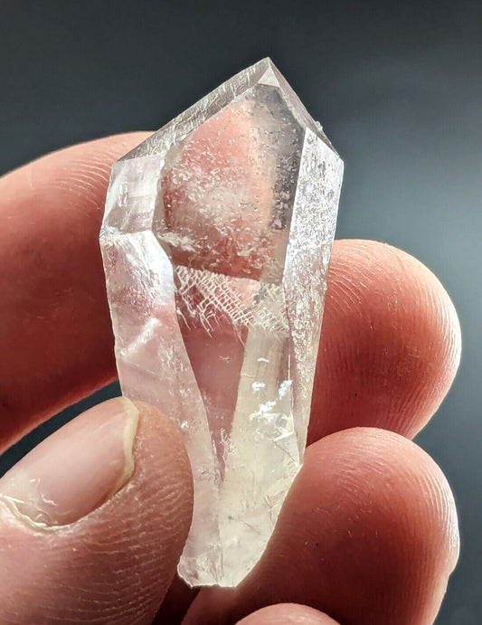 Arkansas Quartz Crystal Point w/ Rare Facet ’Inclusions’ Garland Co old stock - Collectibles:Rocks Fossils &