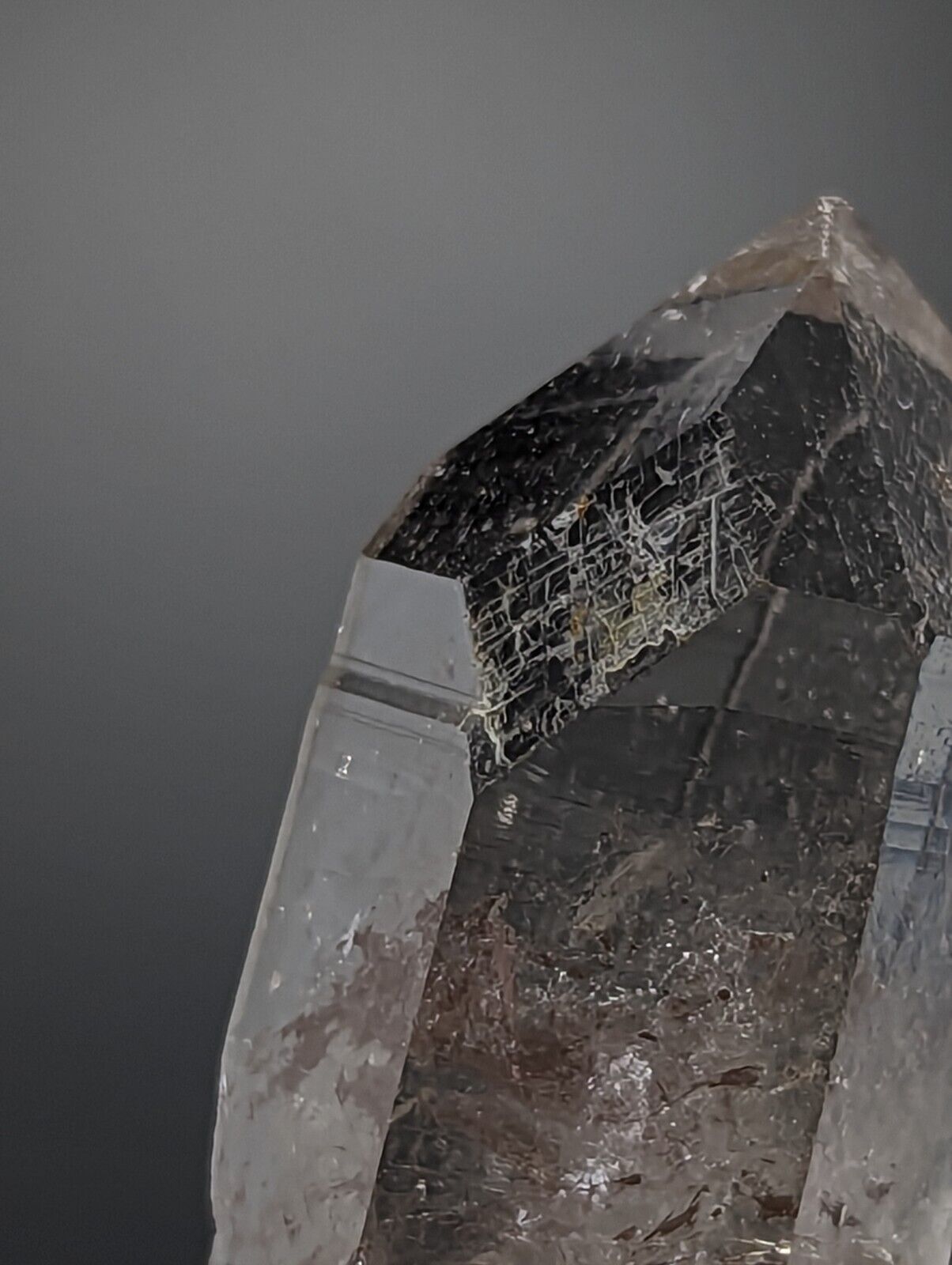 Arkansas Quartz Crystal Point w/ Rare Facet ’Inclusions’ Garland Co old stock - Collectibles:Rocks Fossils &