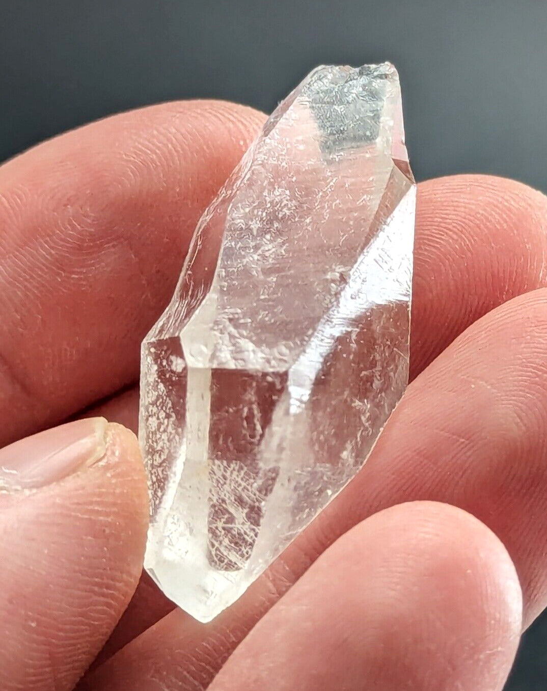 Arkansas Quartz Crystal Point w/ Rare Facet ’Inclusions’ Garland Co old stock - Collectibles:Rocks Fossils &