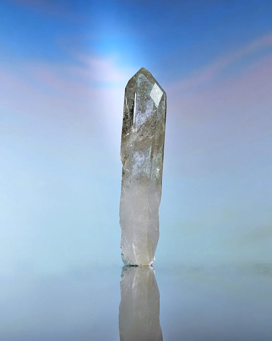 Arkansas Quartz Crystal Point w/ Rare Facet ’Inclusions’ Garland Co old stock - Collectibles:Rocks Fossils &