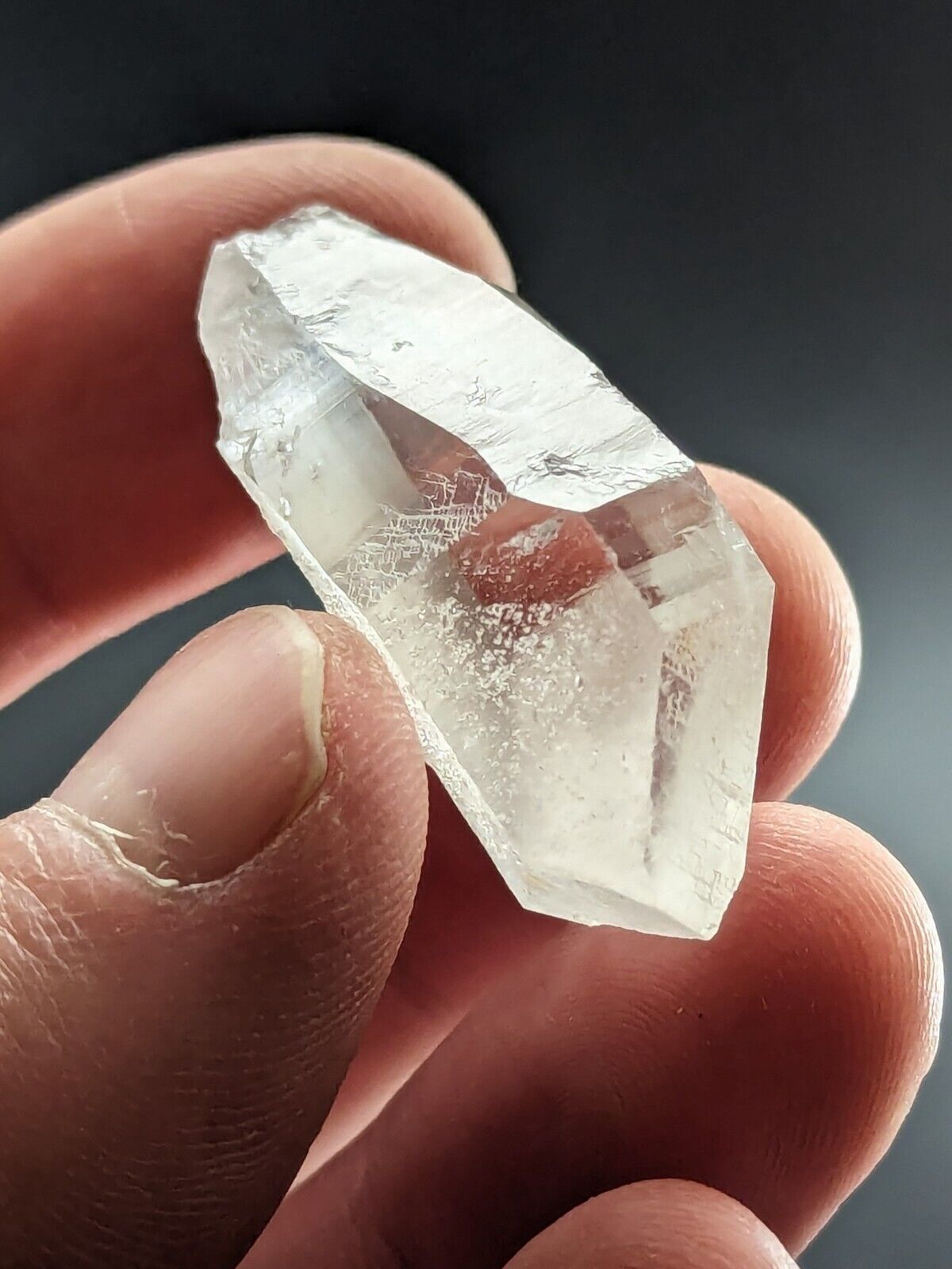 Arkansas Quartz Crystal Point w/ Rare Facet ’Inclusions’ Garland Co old stock - Collectibles:Rocks Fossils &