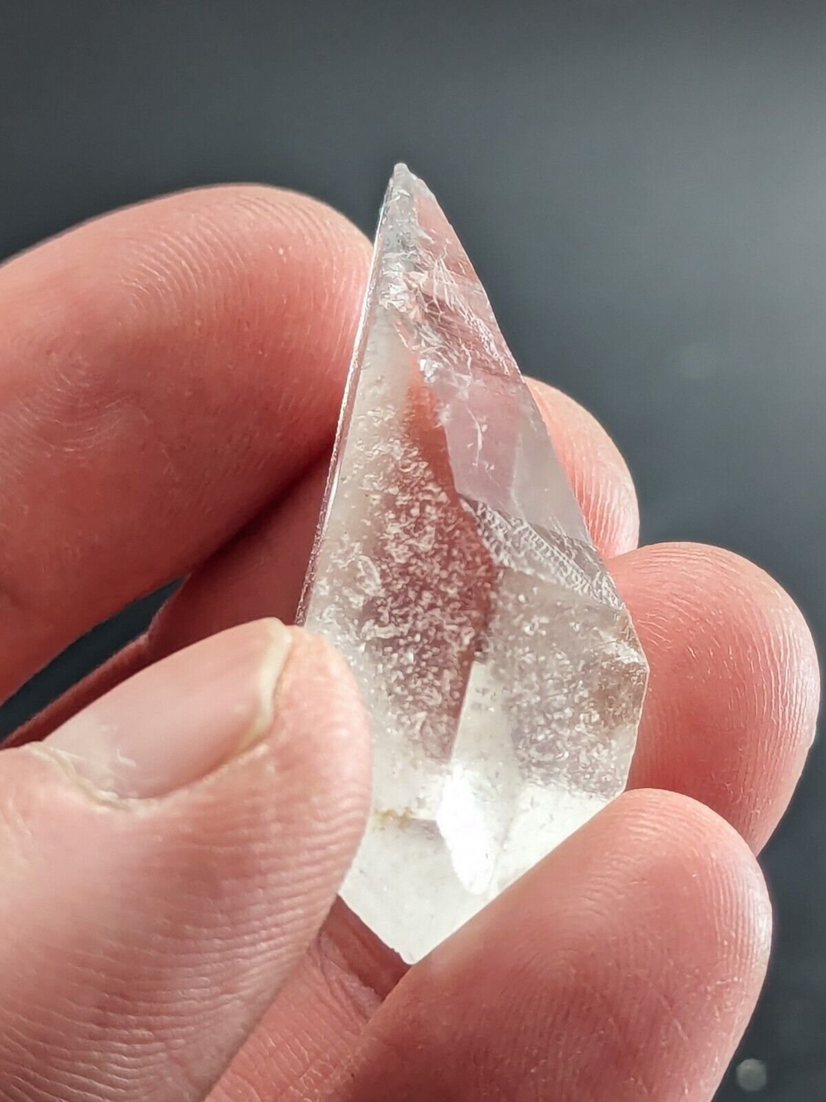 Arkansas Quartz Crystal Point w/ Rare Facet ’Inclusions’ Garland Co old stock - Collectibles:Rocks Fossils &