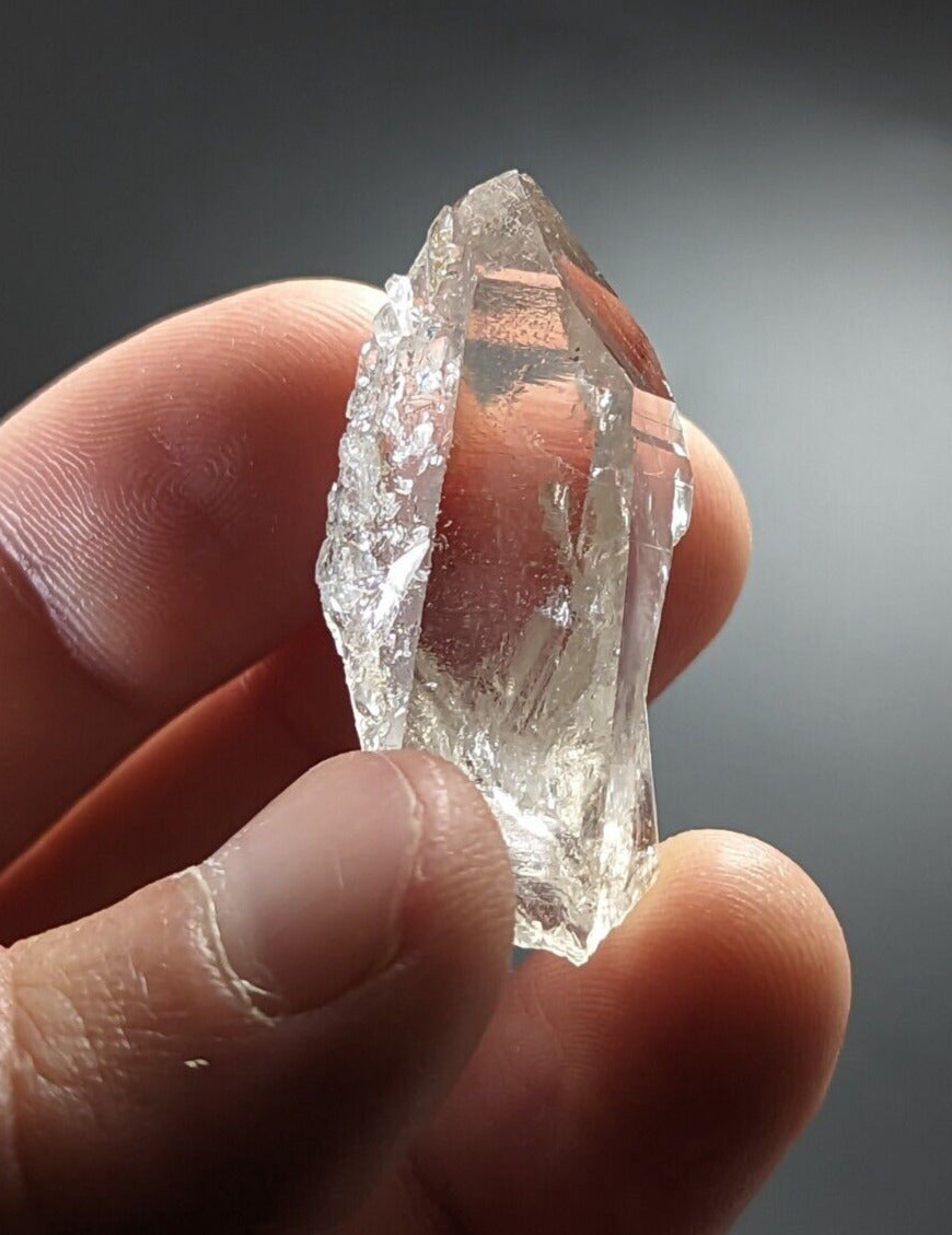 Arkansas Quartz Crystal Point w/ Rare Facet ’Inclusions’ Garland Co old stock - Collectibles:Rocks Fossils &