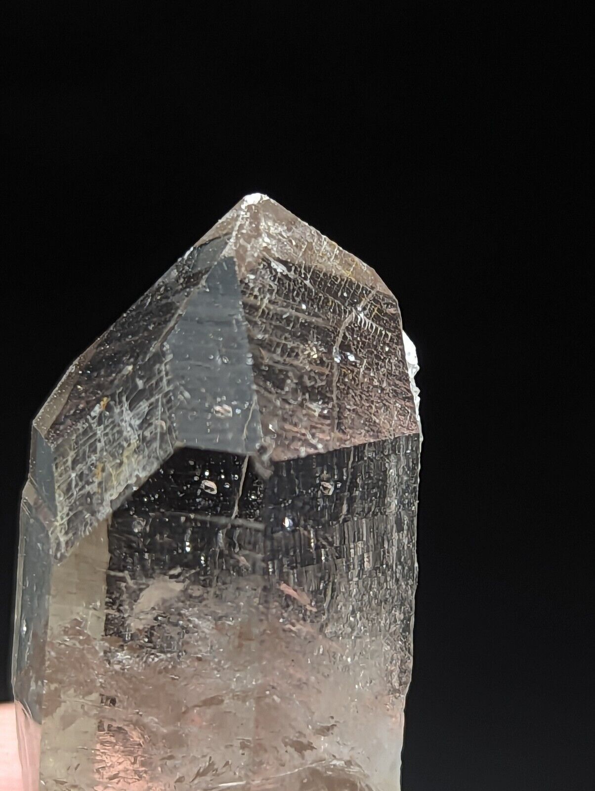 Arkansas Quartz Crystal Point w/ Rare Facet ’Inclusions’ Garland Co old stock - Collectibles:Rocks Fossils &