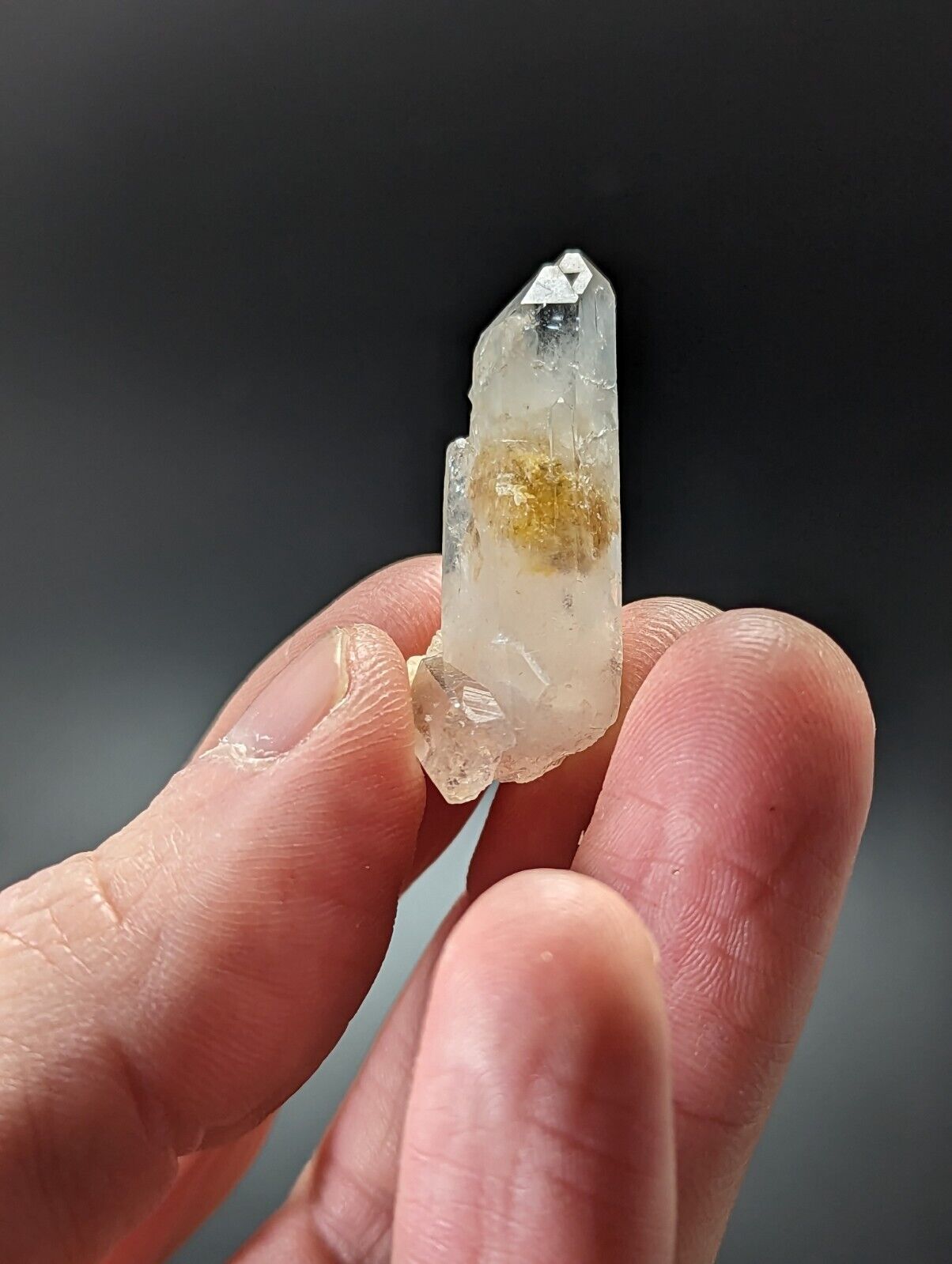 Arkansas Quartz Crystal Point w/ Sand Inclusions Montgomery Co USA - Collectibles:Rocks Fossils & Minerals:Crystals