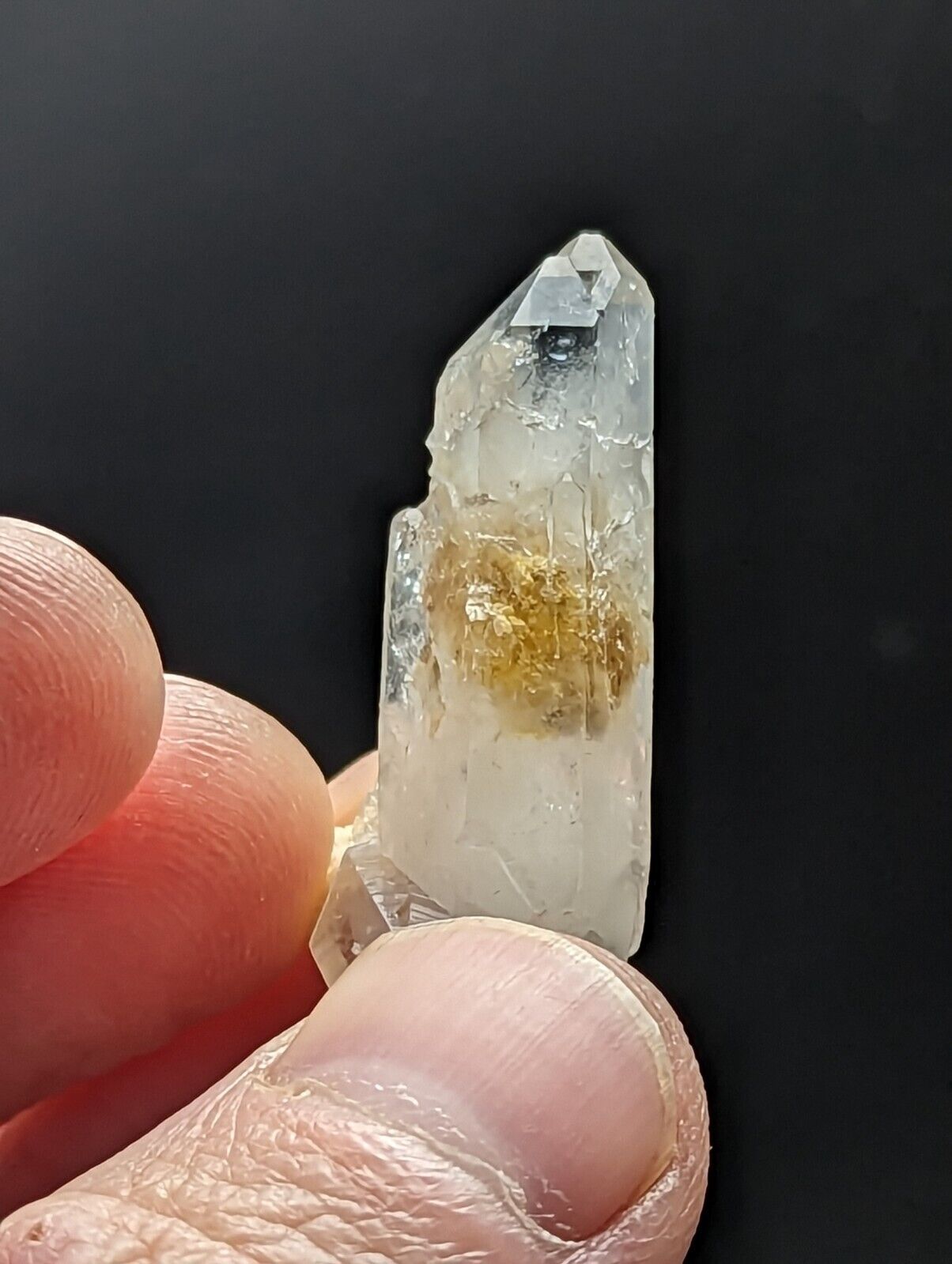 Arkansas Quartz Crystal Point w/ Sand Inclusions Montgomery Co USA - Collectibles:Rocks Fossils & Minerals:Crystals