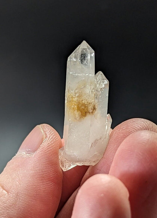 Arkansas Quartz Crystal Point w/ Sand Inclusions Montgomery Co USA - Collectibles:Rocks Fossils & Minerals:Crystals