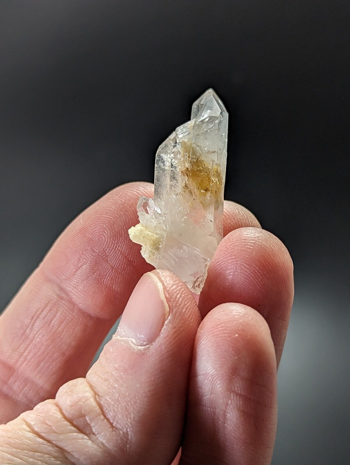 Arkansas Quartz Crystal Point w/ Sand Inclusions Montgomery Co USA - Collectibles:Rocks Fossils & Minerals:Crystals
