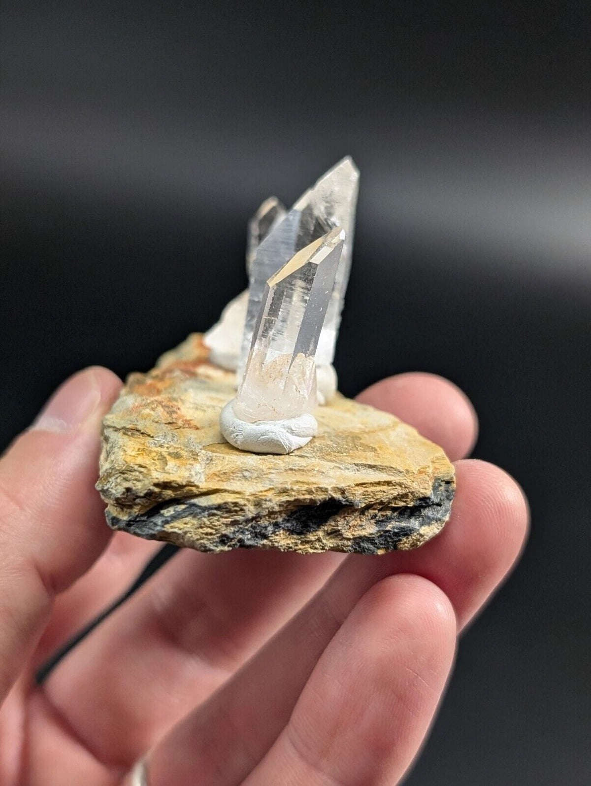 Arkansas Quartz Crystal Points -Unique Set Of 3 - Natural Specimens from AR USA - Collectibles:Rocks Fossils &