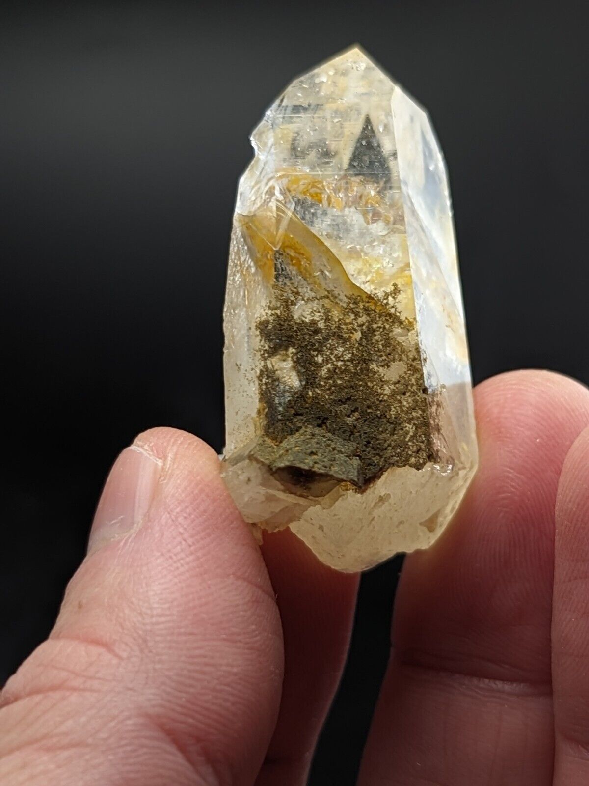 Beautiful Chlorite Quartz Crystal Point Old Stock Garland County Arkansas - Collectibles:Rocks Fossils &