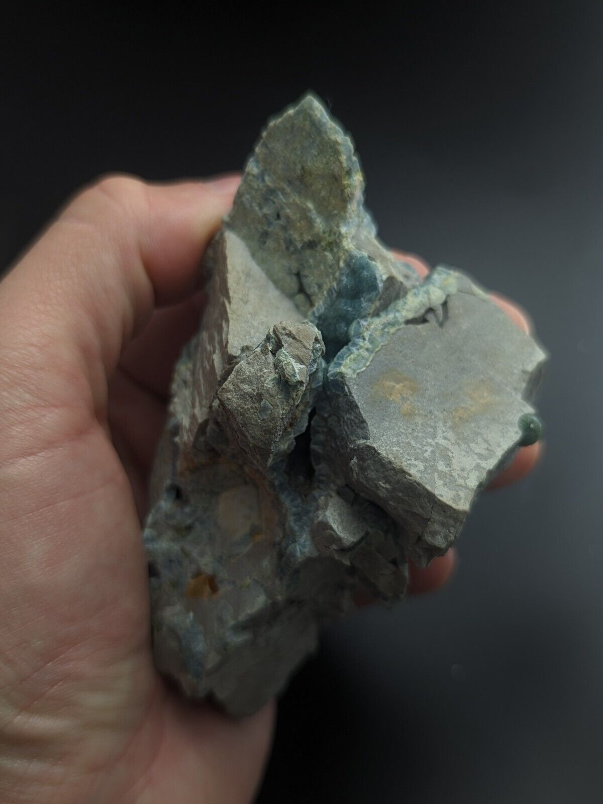 Blue-Green Wavellite - Delinde / Schmitt mine - Garland County Arkansas - Collectibles:Rocks Fossils &