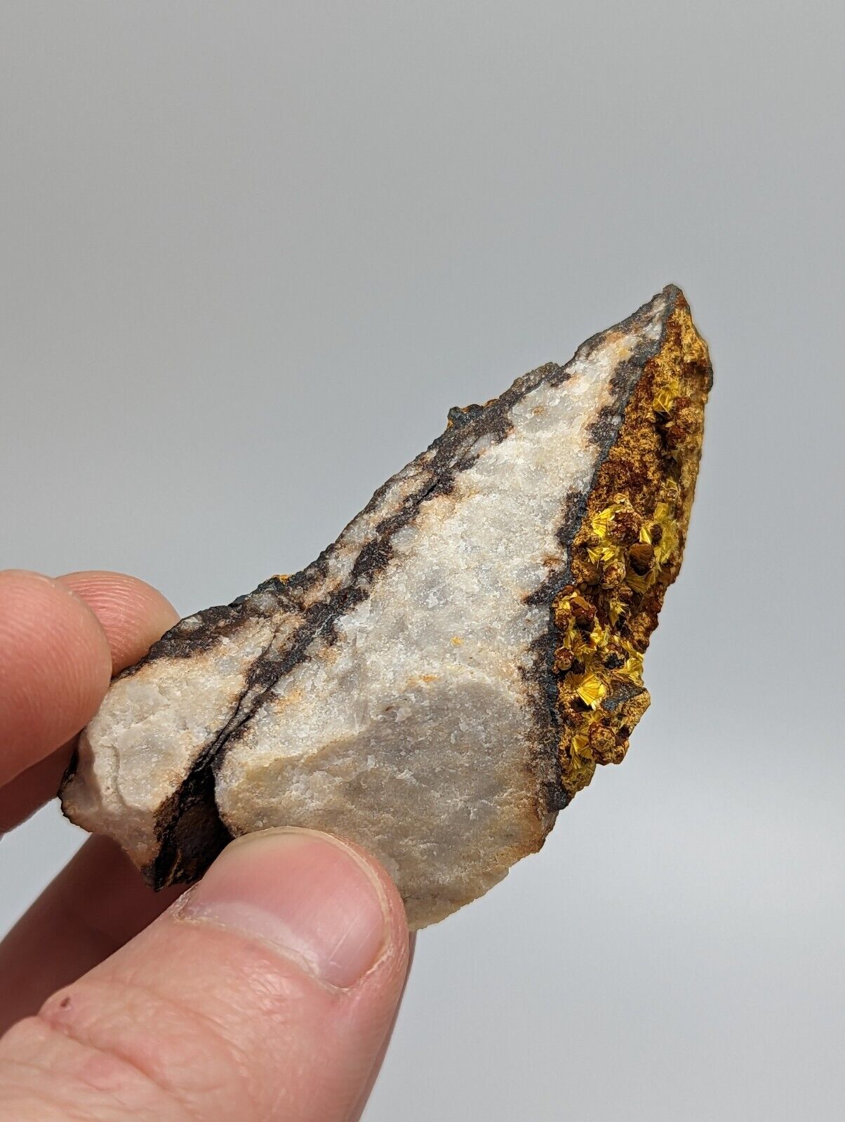 Cacoxenite on Novaculite Matrix Rare old stock 1970s Polk County Arkansas - Collectibles:Rocks Fossils &