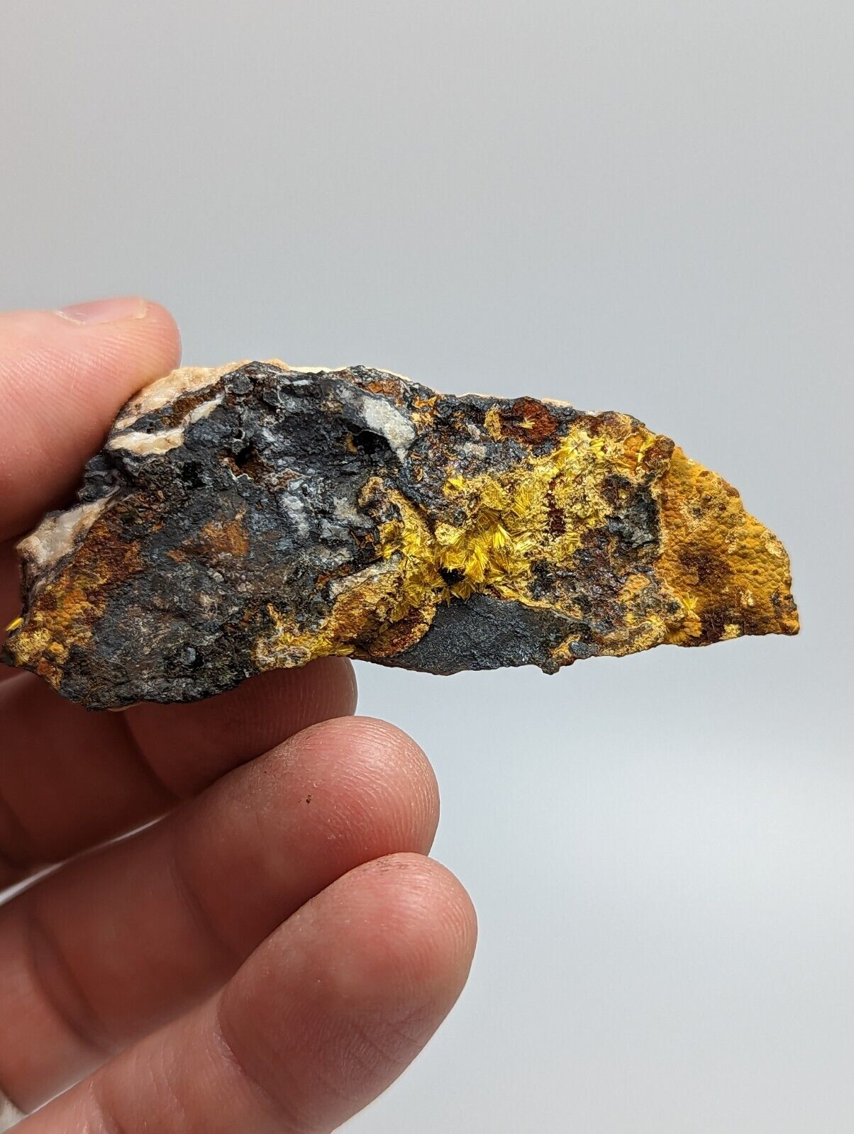 Cacoxenite on Novaculite Matrix Rare old stock 1970s Polk County Arkansas - Collectibles:Rocks Fossils &