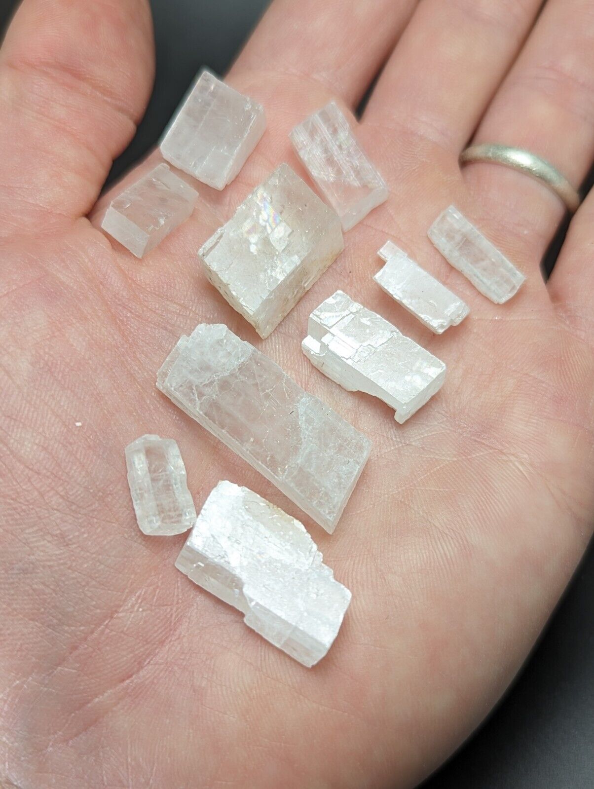 Calcite with Rainbow Inclusions New Mexico USA (Old Stock 1970s) - Collectibles:Rocks Fossils & Minerals:Crystals