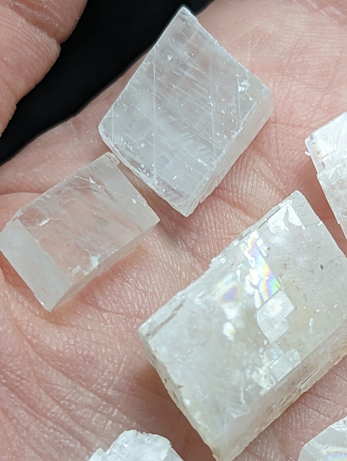 Calcite with Rainbow Inclusions New Mexico USA (Old Stock 1970s) - Collectibles:Rocks Fossils & Minerals:Crystals