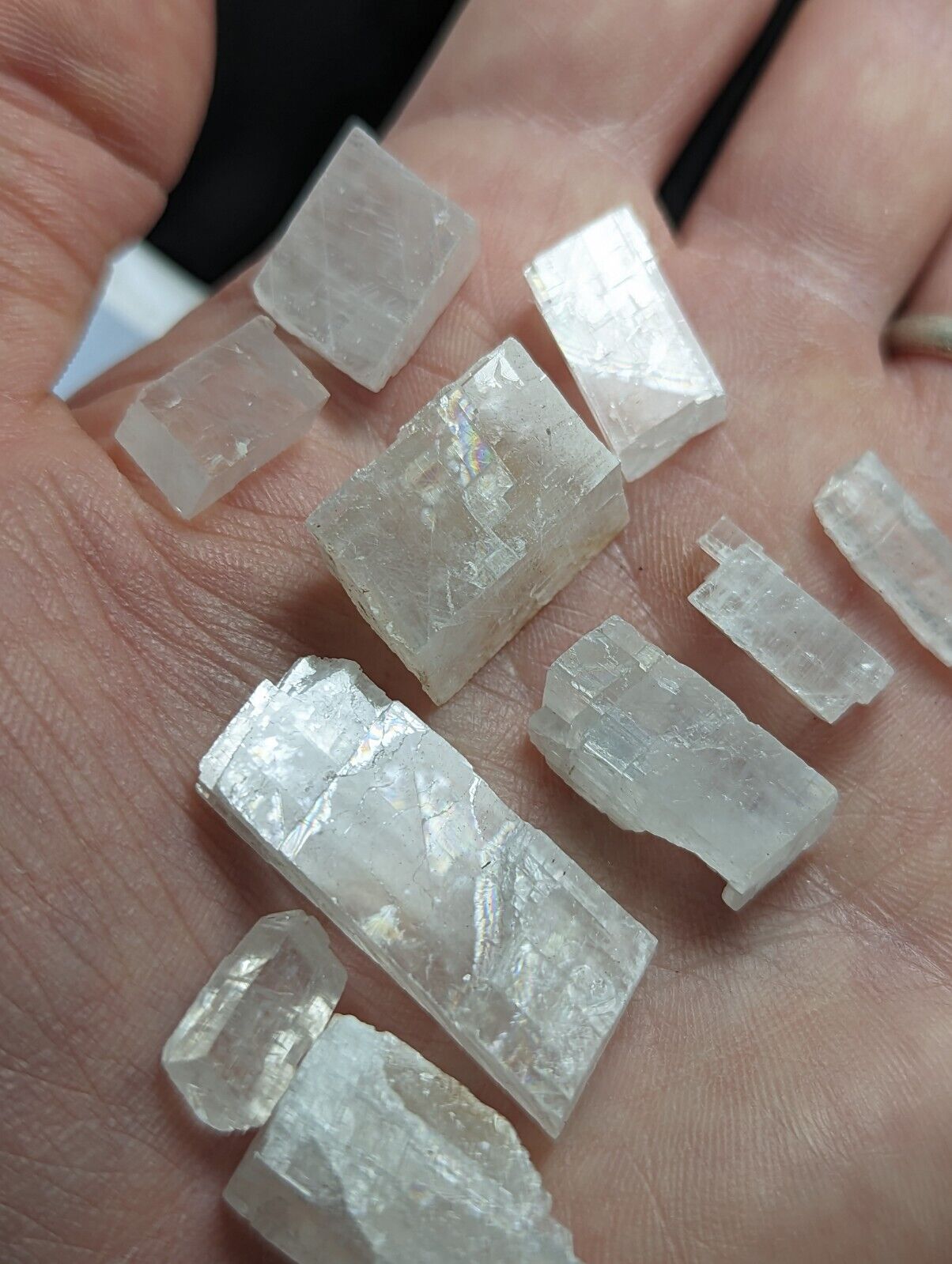 Calcite with Rainbow Inclusions New Mexico USA (Old Stock 1970s) - Collectibles:Rocks Fossils & Minerals:Crystals