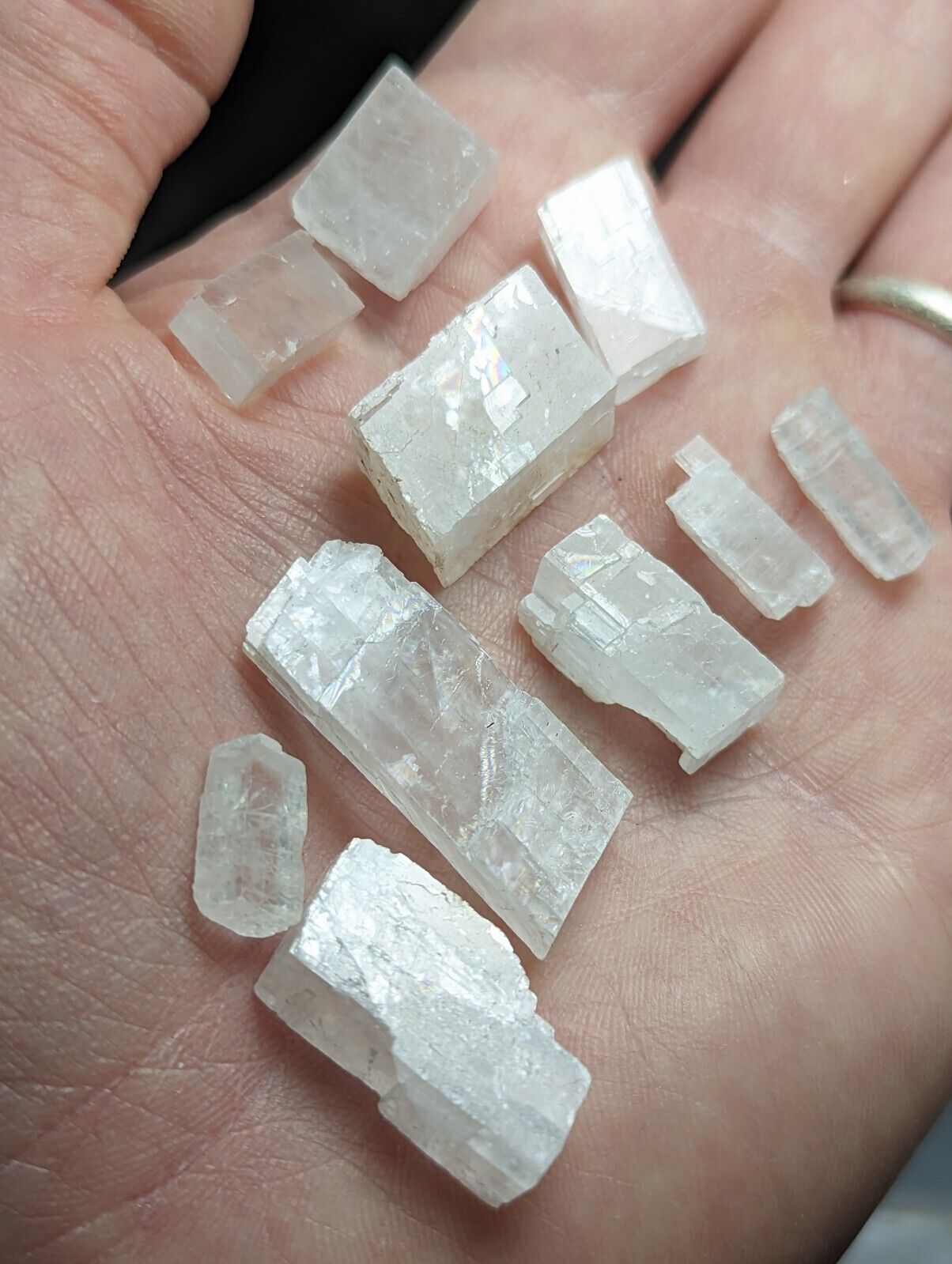 Calcite with Rainbow Inclusions New Mexico USA (Old Stock 1970s) - Collectibles:Rocks Fossils & Minerals:Crystals