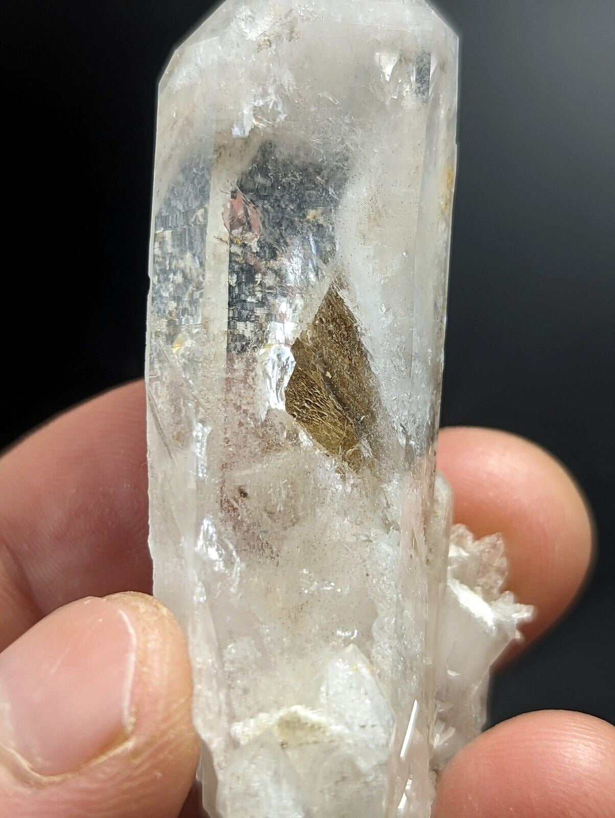Chlorite Quartz Crystal Point North of Willis Mine Paron Arkansas Rare - Collectibles:Rocks Fossils & Minerals:Crystals