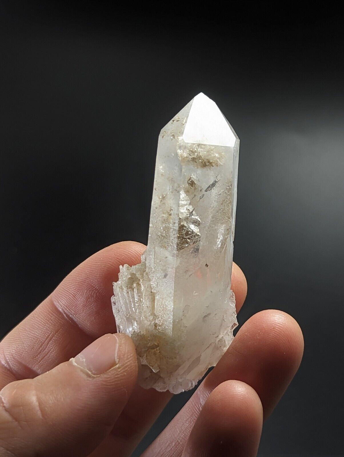 Chlorite Quartz Crystal Point North of Willis Mine Paron Arkansas Rare - Collectibles:Rocks Fossils & Minerals:Crystals