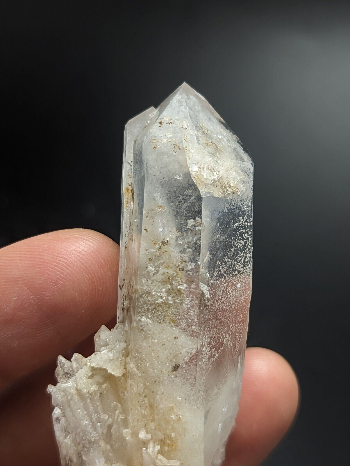 Chlorite Quartz Crystal Point North of Willis Mine Paron Arkansas Rare - Collectibles:Rocks Fossils & Minerals:Crystals