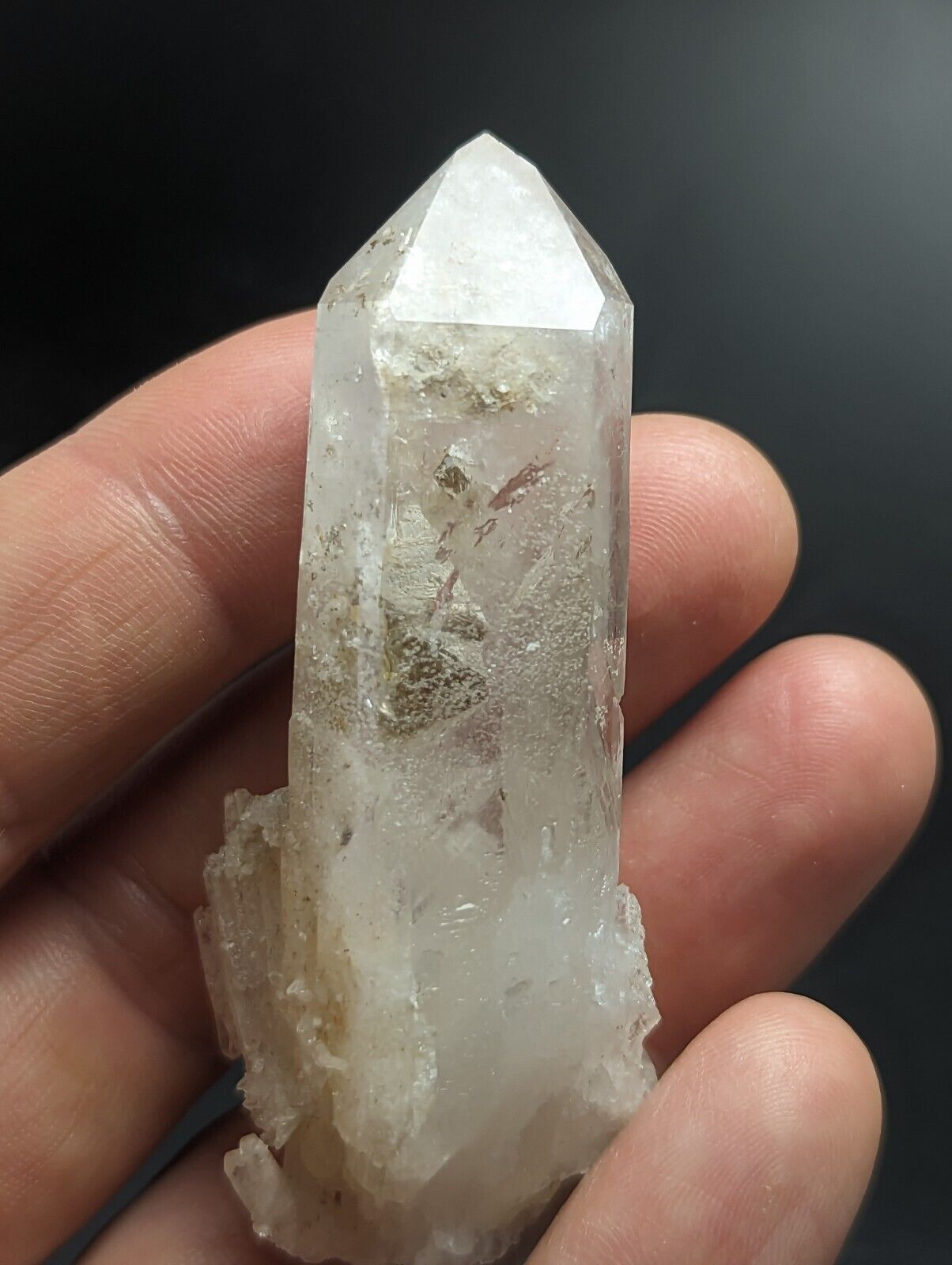Chlorite Quartz Crystal Point North of Willis Mine Paron Arkansas Rare - Collectibles:Rocks Fossils & Minerals:Crystals