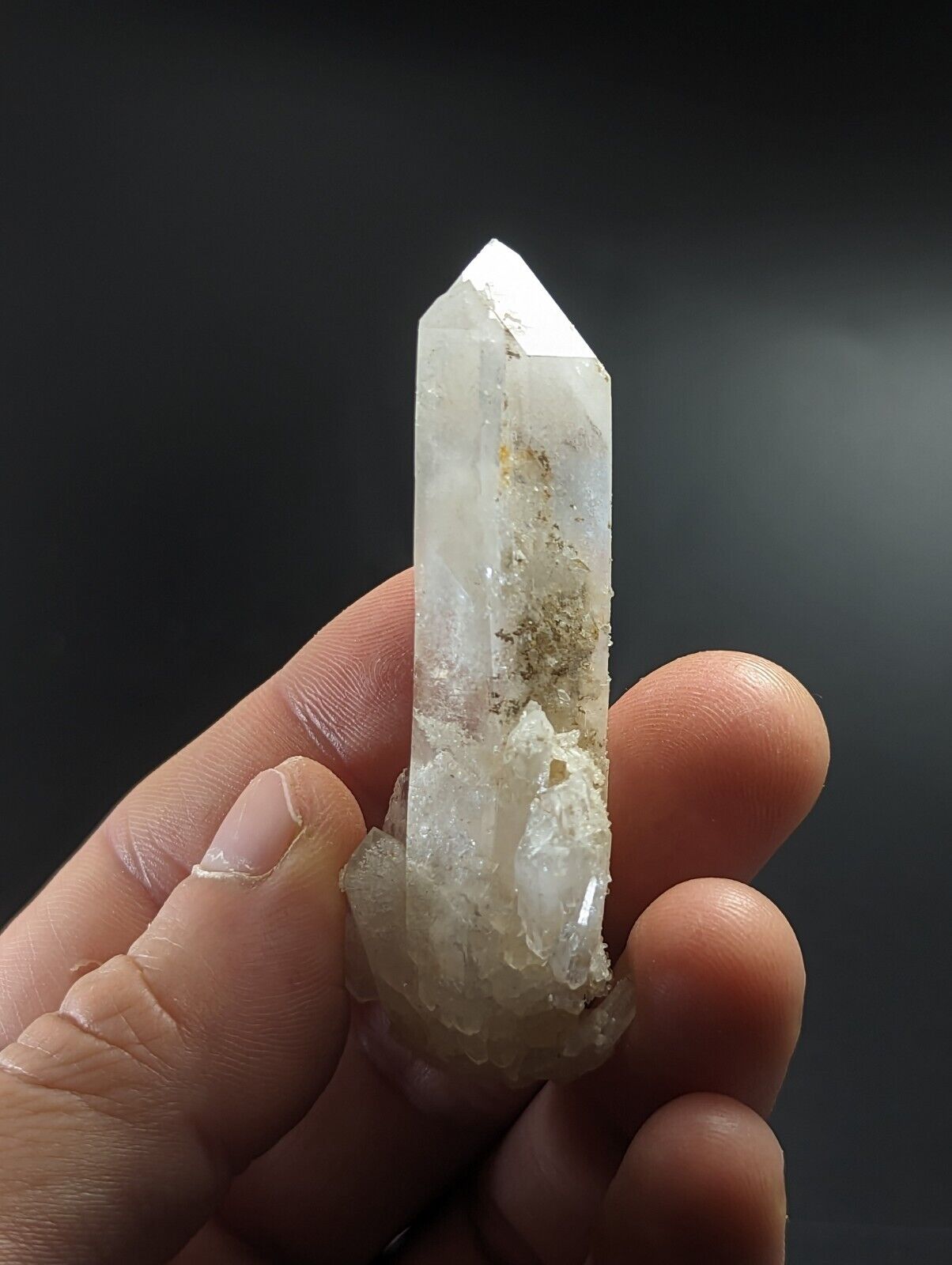 Chlorite Quartz Crystal Point North of Willis Mine Paron Arkansas Rare - Collectibles:Rocks Fossils & Minerals:Crystals