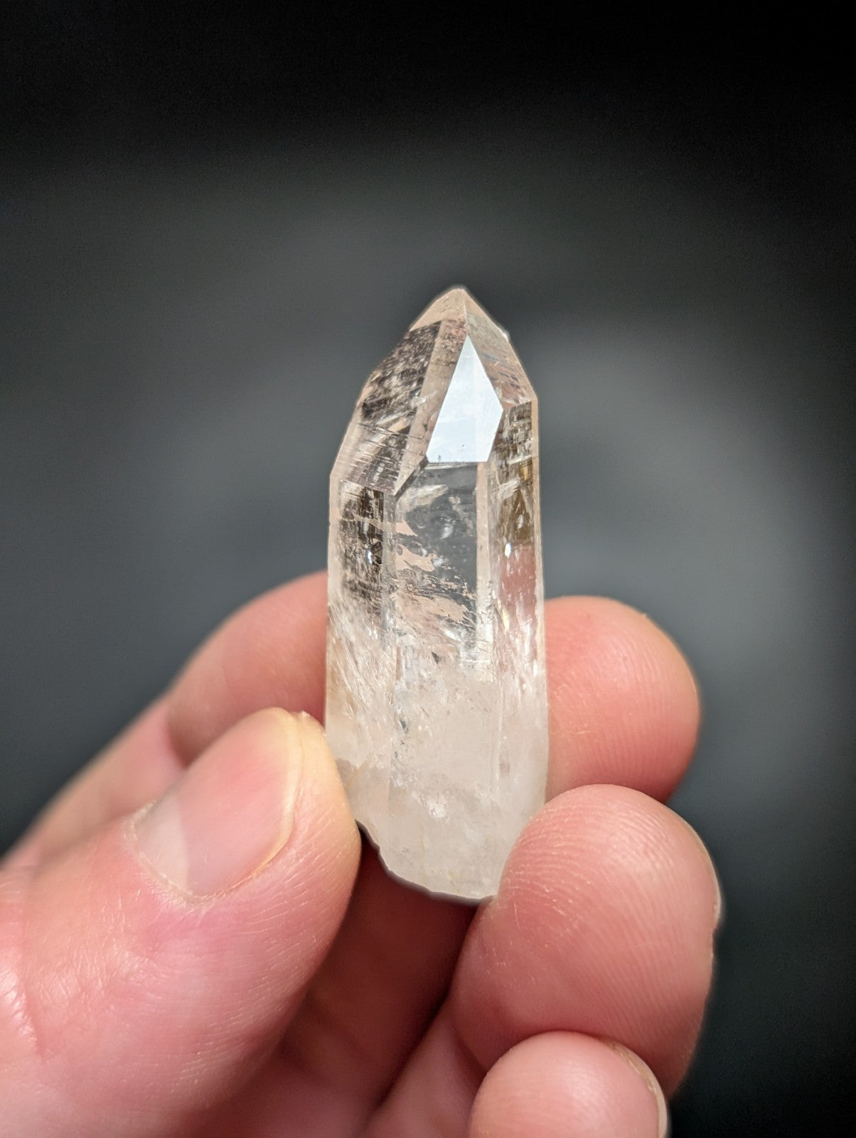 Clear Quartz Crystal Point w/ Unique Etchings Garland County Arkansas USA - Collectibles:Rocks Fossils &