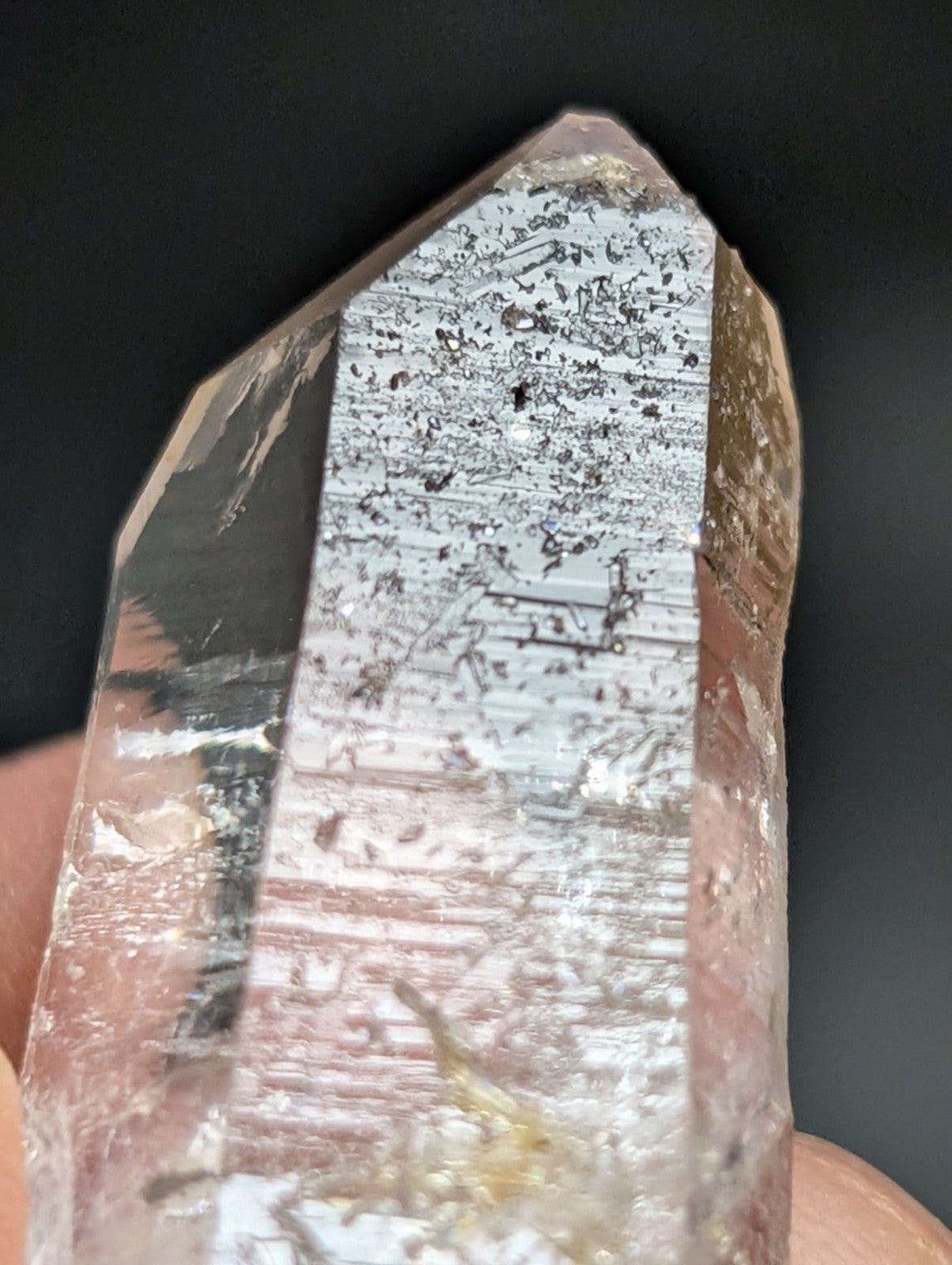 Clear Quartz Crystal Point w/ Unique Etchings Garland County Arkansas USA - Collectibles:Rocks Fossils &