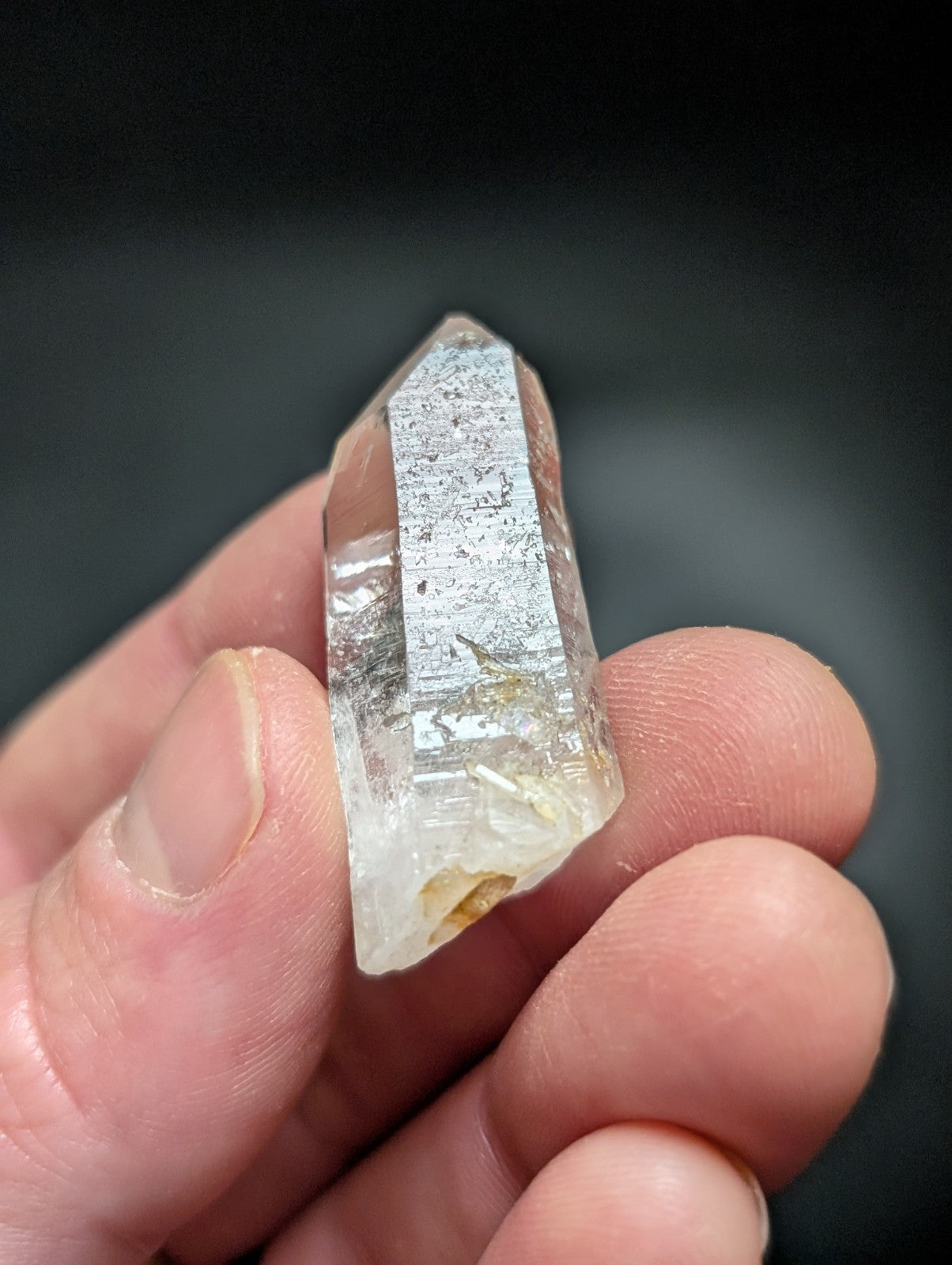 Clear Quartz Crystal Point w/ Unique Etchings Garland County Arkansas USA - Collectibles:Rocks Fossils &