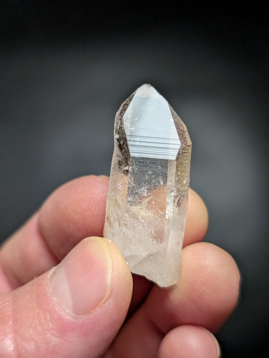 Clear Quartz Crystal Point w/ Unique Etchings Garland County Arkansas USA - Collectibles:Rocks Fossils &