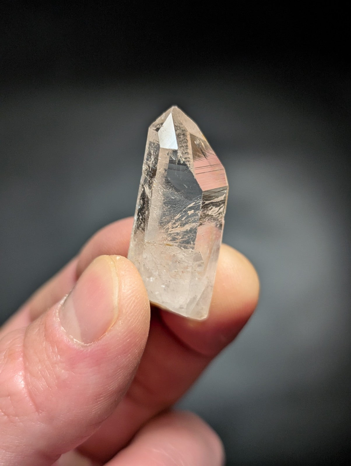 Clear Quartz Crystal Point w/ Unique Etchings Garland County Arkansas USA - Collectibles:Rocks Fossils &
