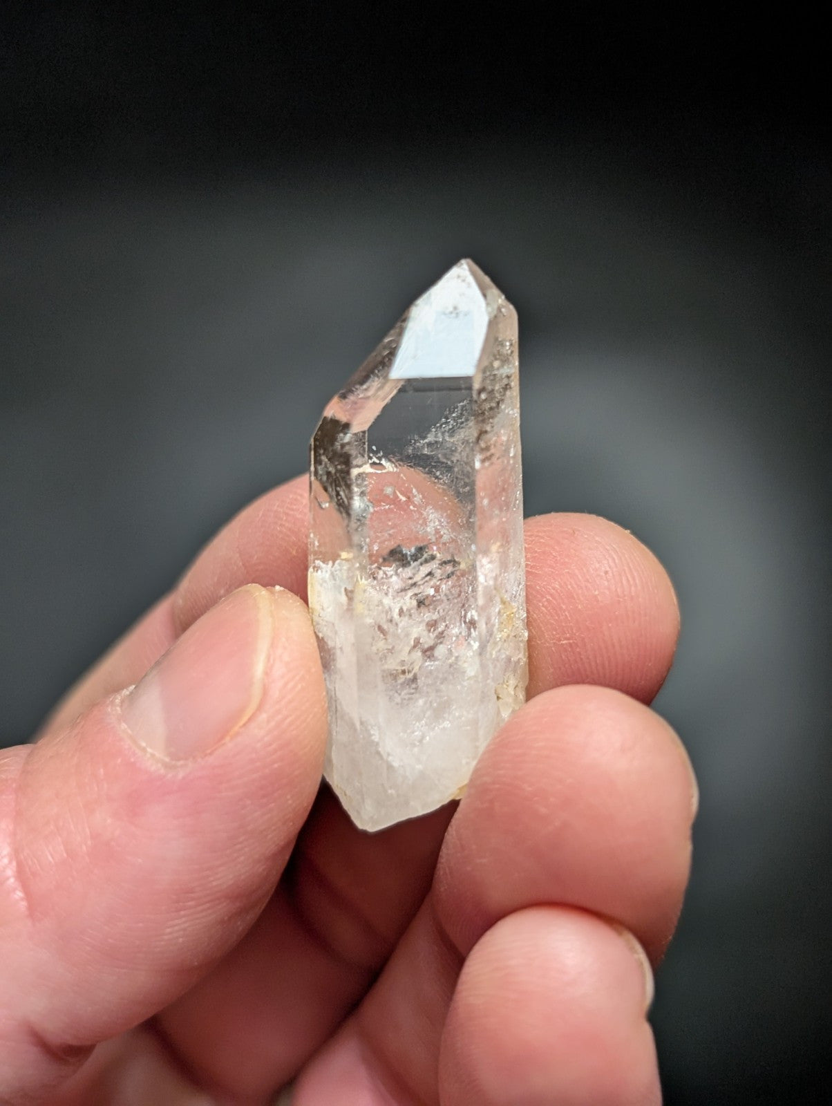 Clear Quartz Crystal Point w/ Unique Etchings Garland County Arkansas USA - Collectibles:Rocks Fossils &